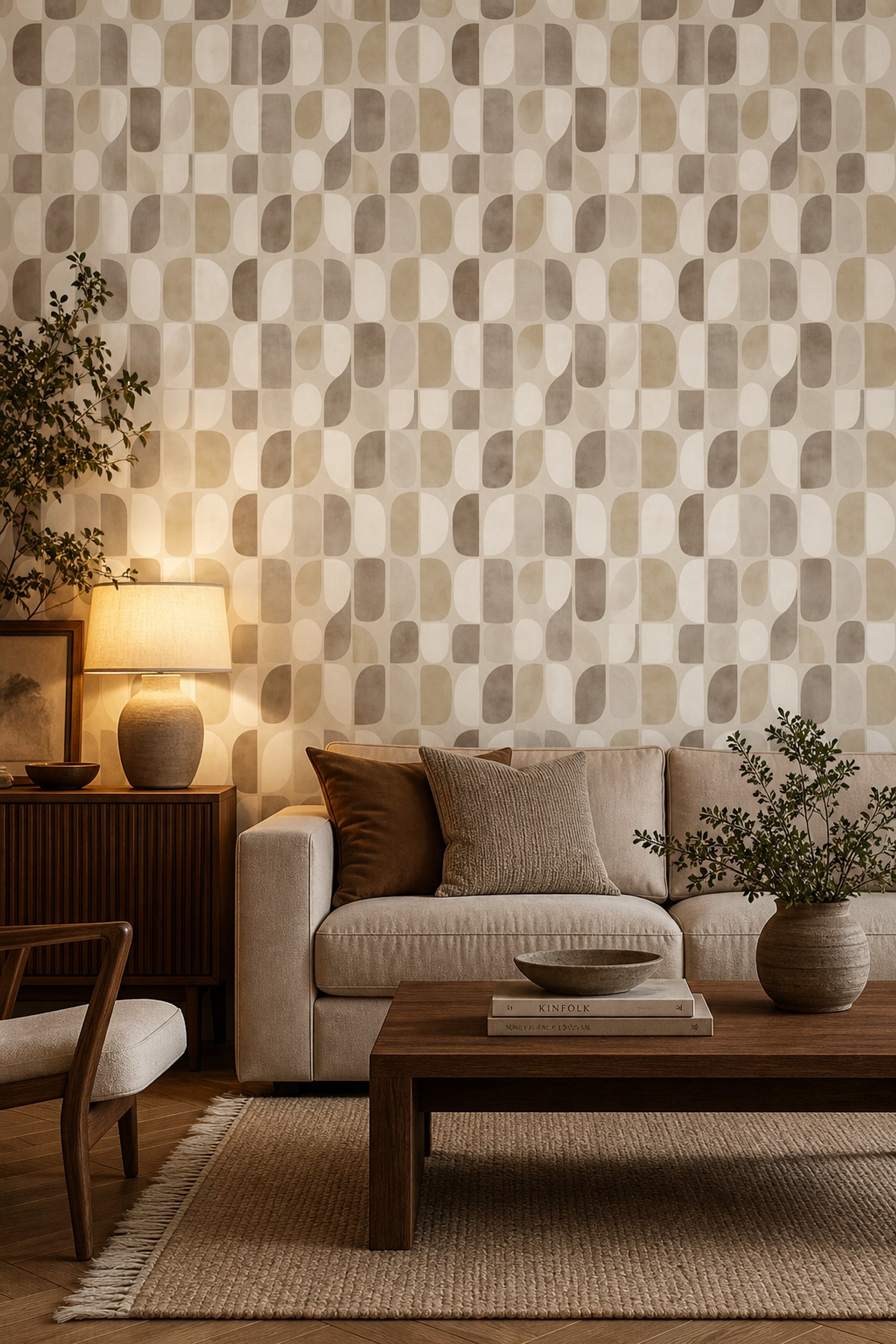 Mid Century Modern Wallpaper Modern Contemporary Removable Wall Decor
