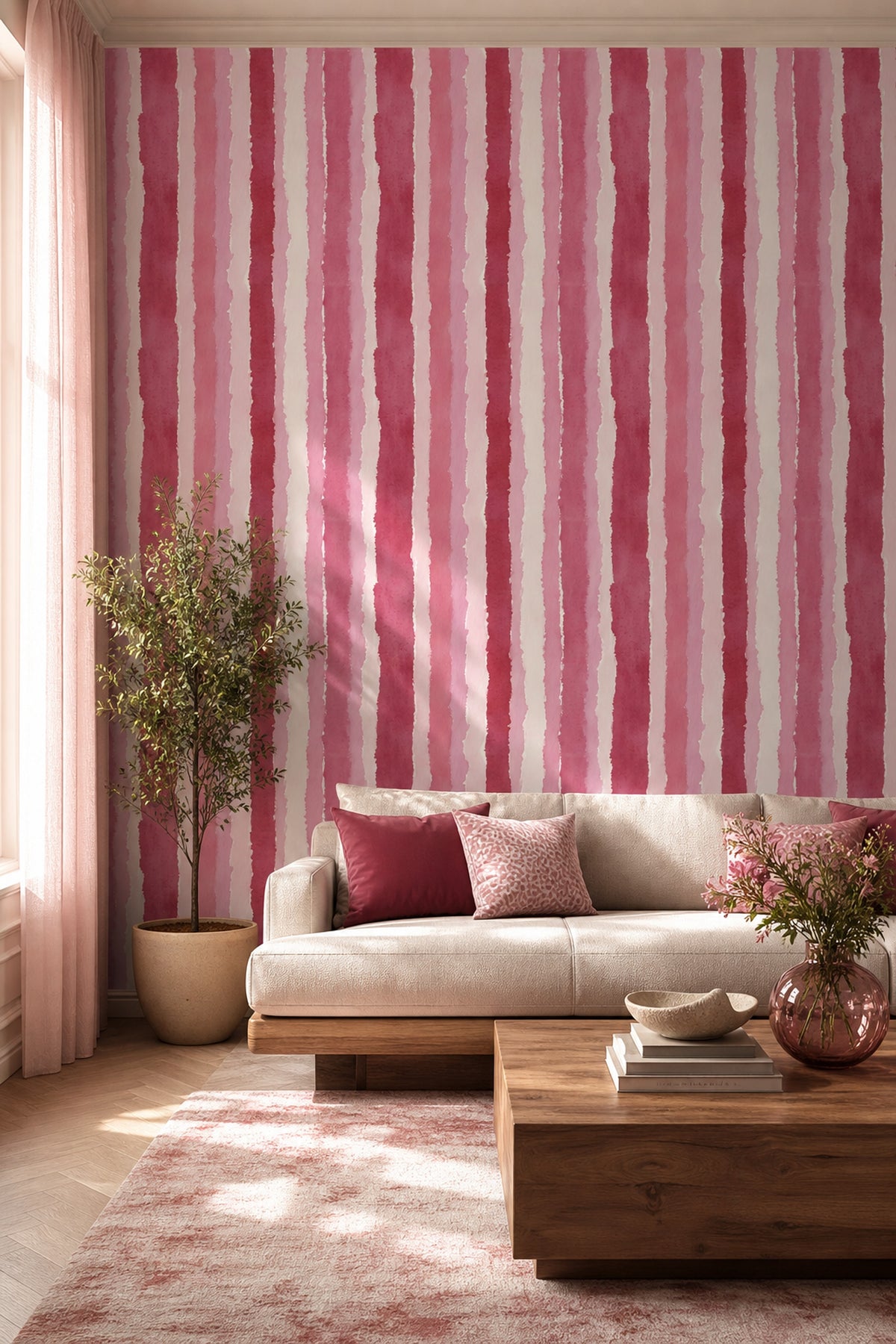 Watercolor Texture Wallpaper Painted Brushstrokes Removable Paper Grain Wall Double Roll