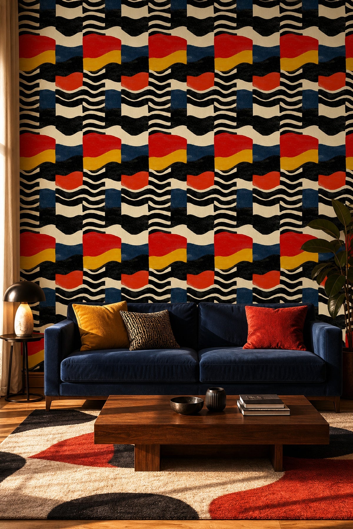 Mid Century Modern Wallpaper Retro Modern Decorative Mural