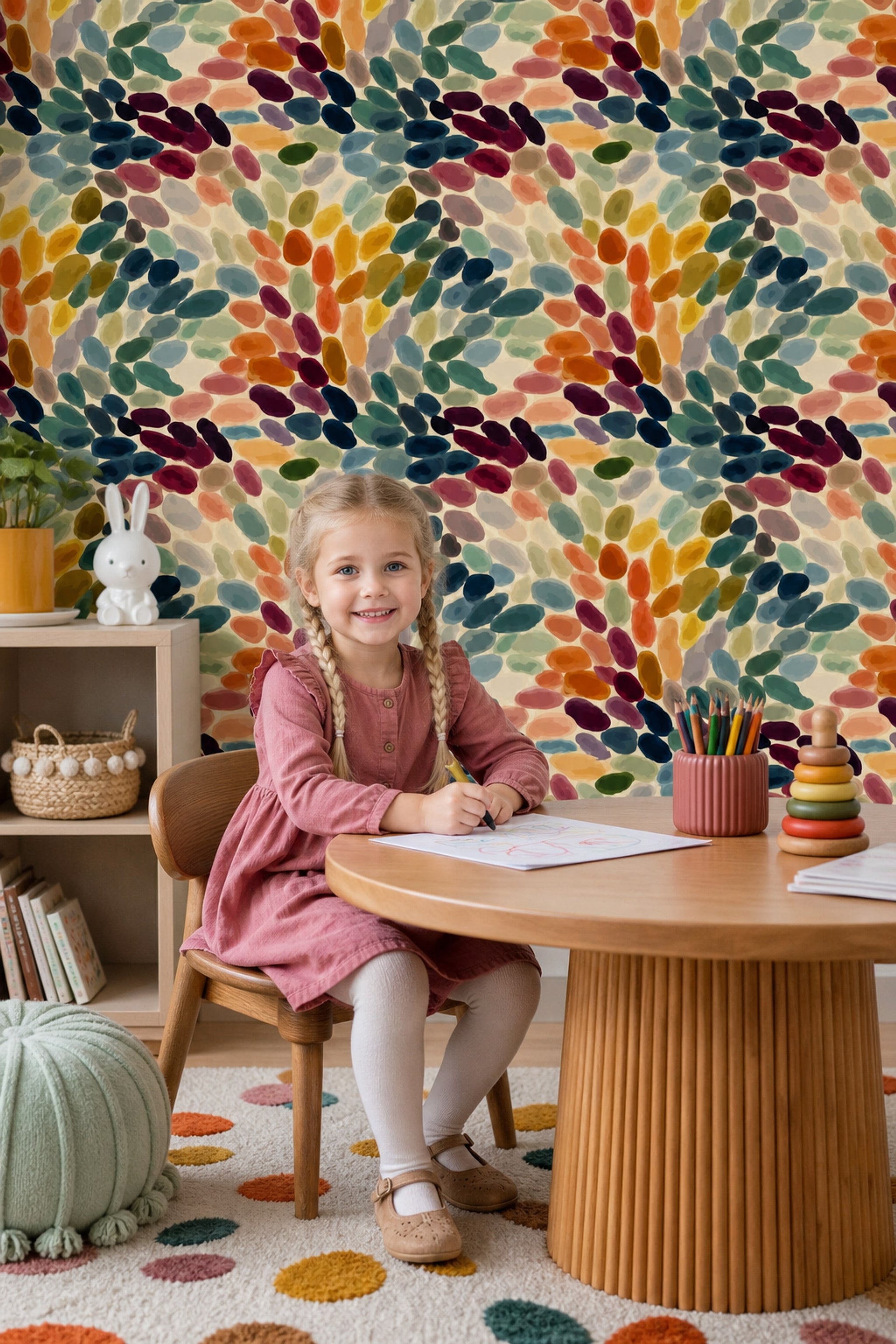 Abstract Pattern Wallpaper Painterly Modern Decorative Mural