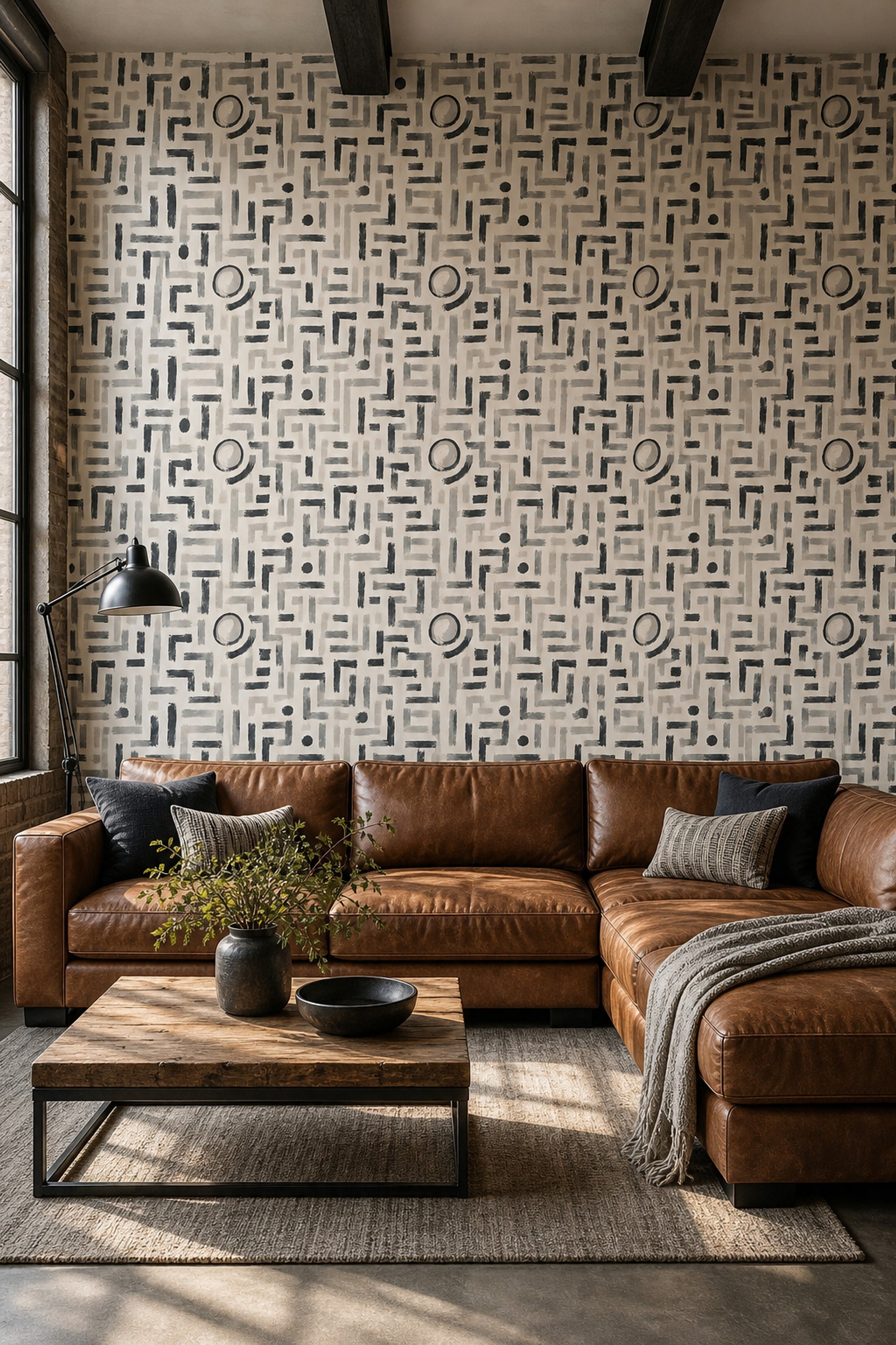 Mid Century Modern Wallpaper Modernist Retro Removable Wall Decor