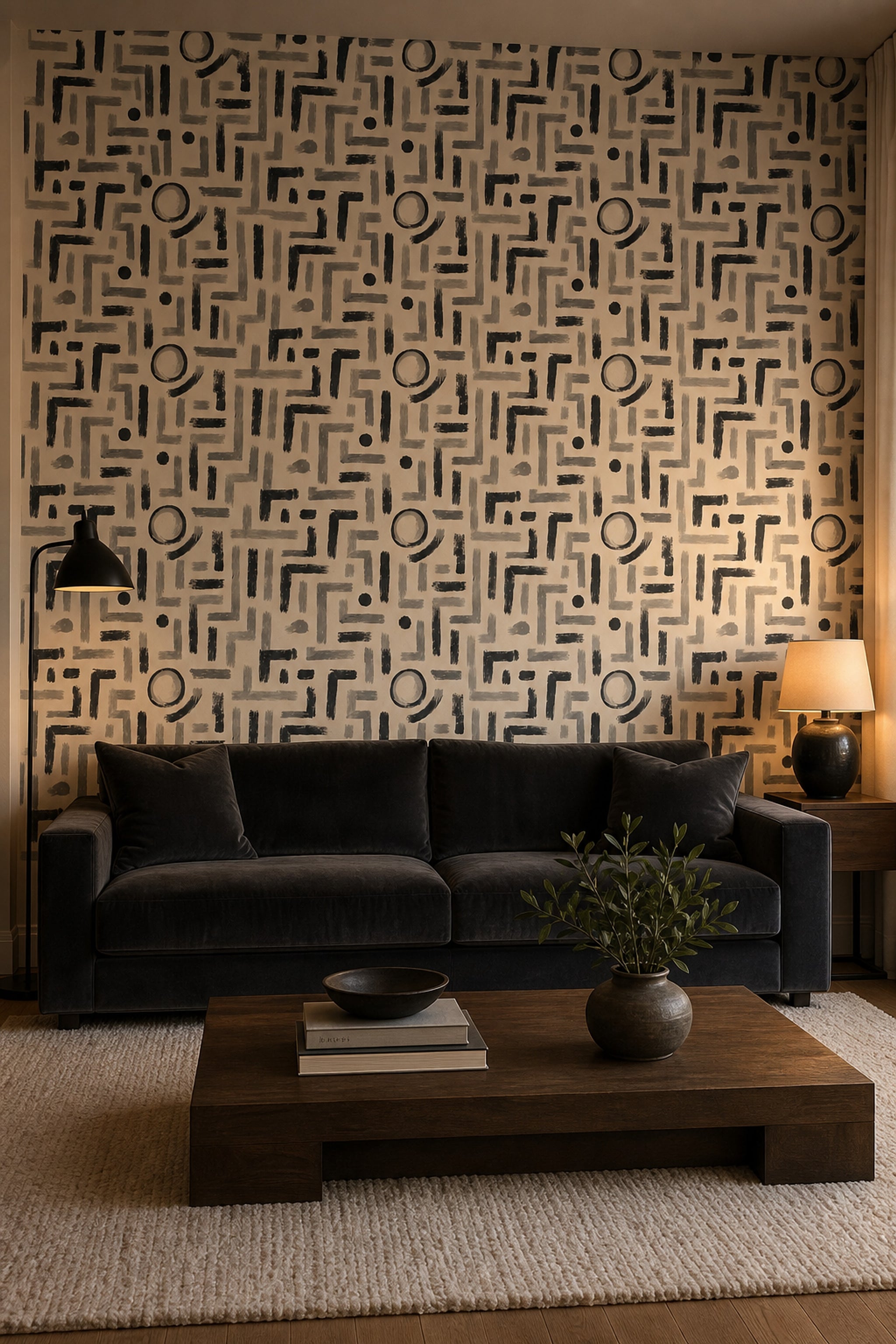 Mid Century Modern Wallpaper Modernist Retro Removable Wall Decor