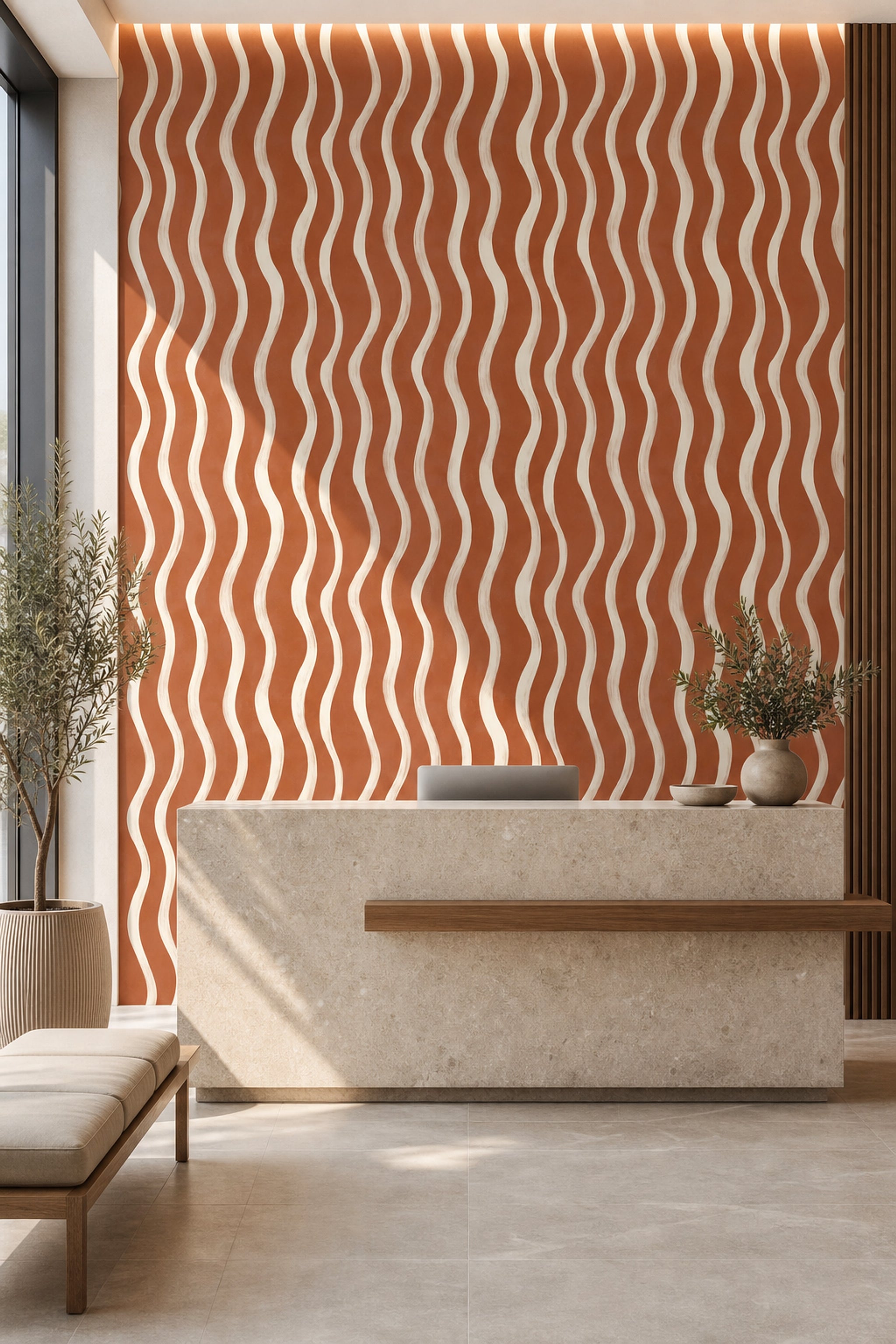 Abstract Pattern Wallpaper Modern Abstract Warm Decorative Mural