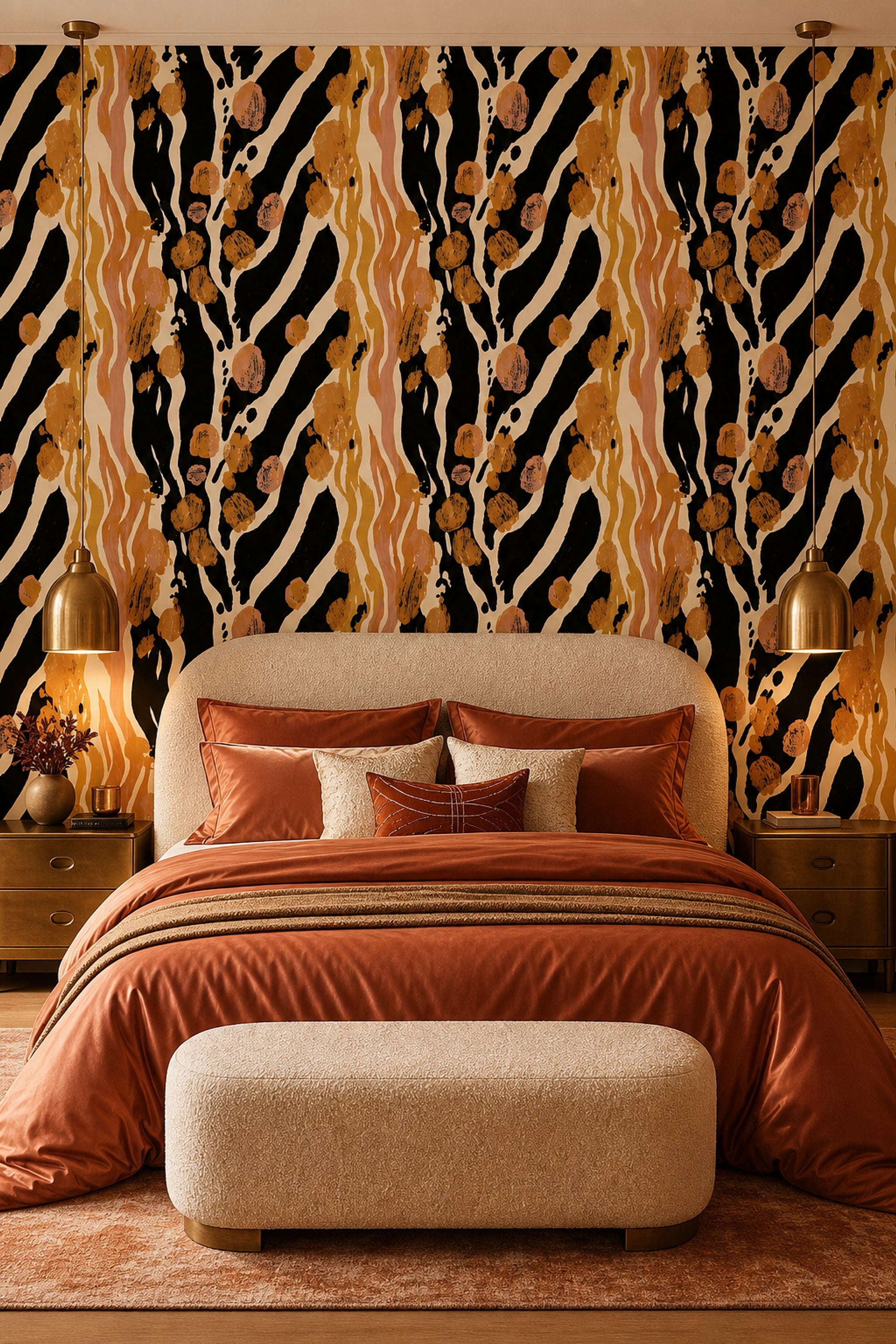 Animal Print Wallpaper Zebra Stripes Removable Abstract Wall Double Roll