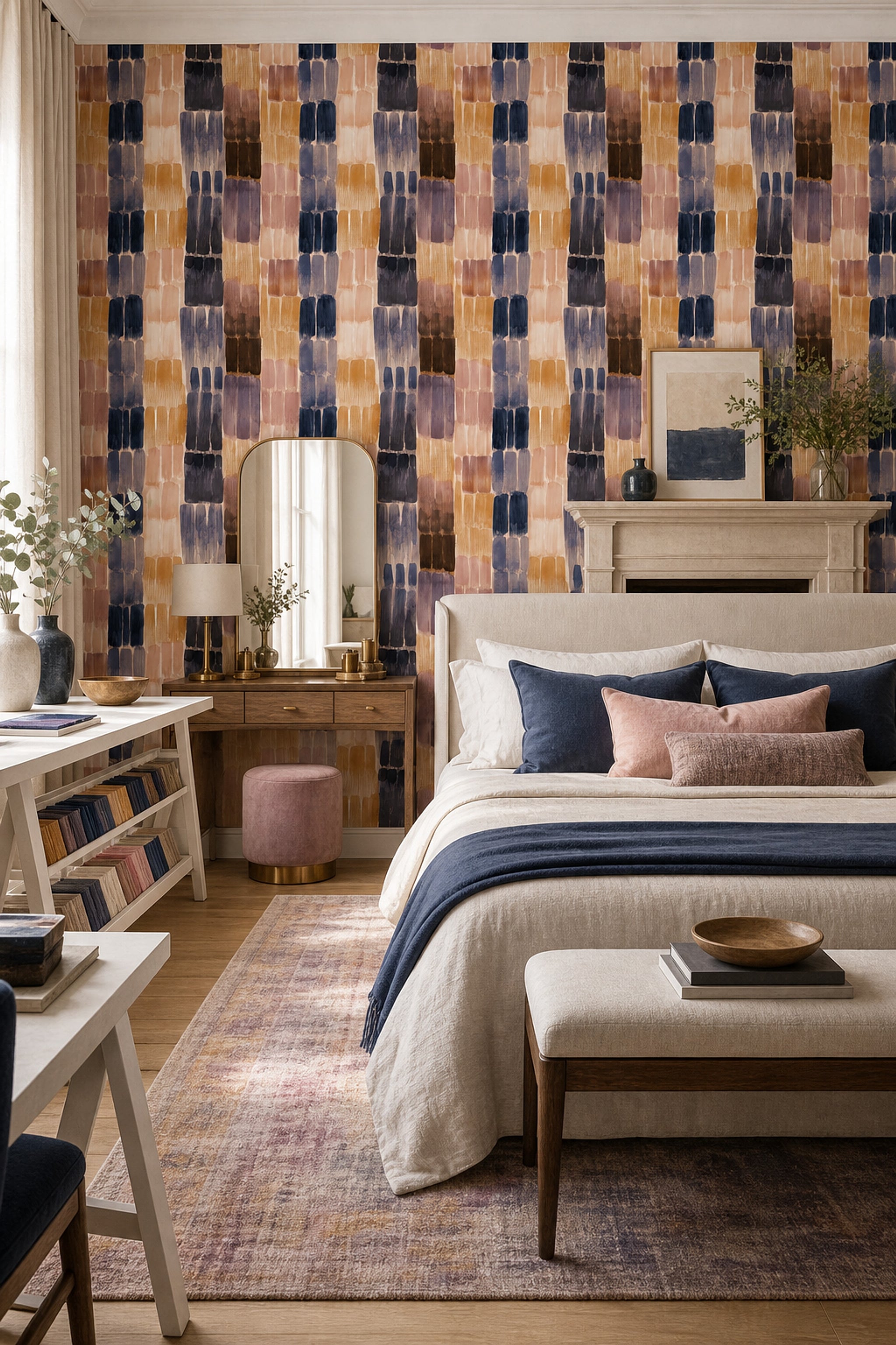 Watercolor Texture Wallpaper Painterly Abstract Removable Wall Decor