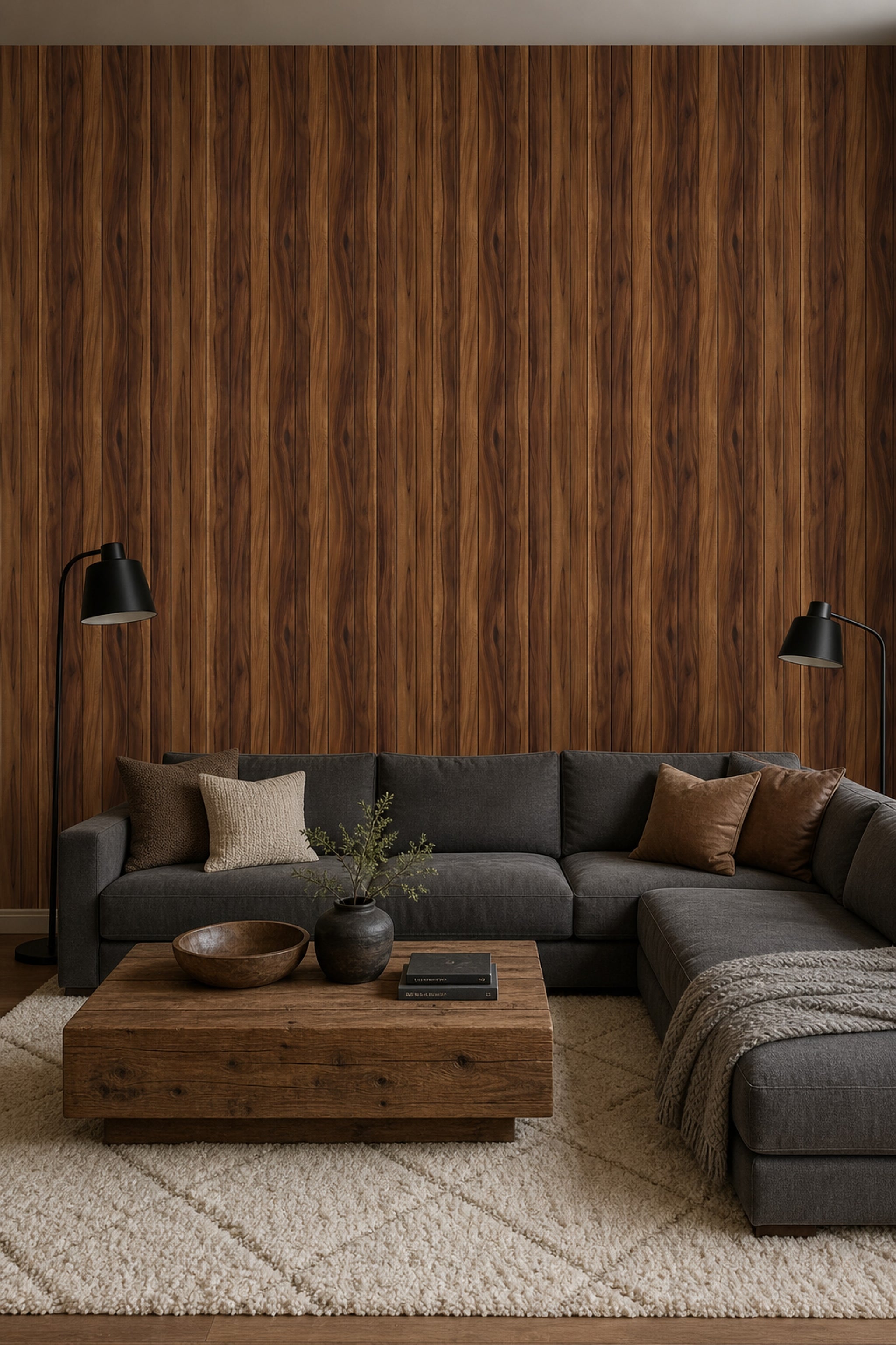 Wood Planks Wallpaper Shiplap Vertical Boards Removable Wall Decor
