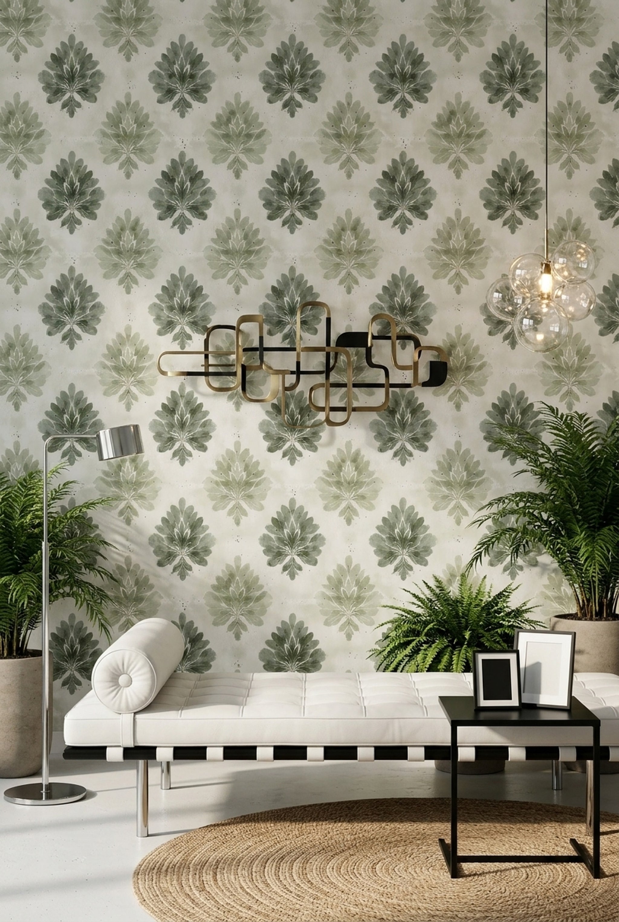 Paper Texture Wallpaper Watercolor Botanical Removable Wall Decor