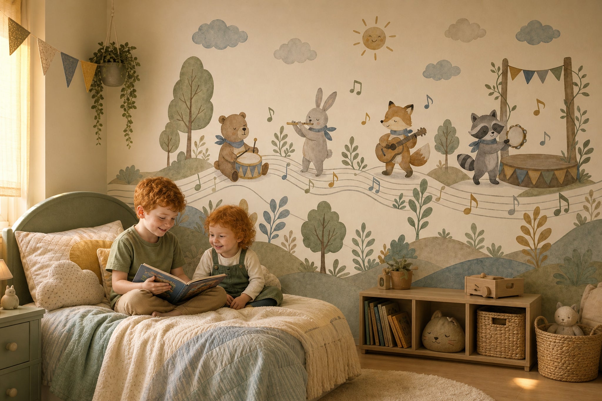 Watercolor Texture Wallpaper Pastel Removable Kids Wall Decor