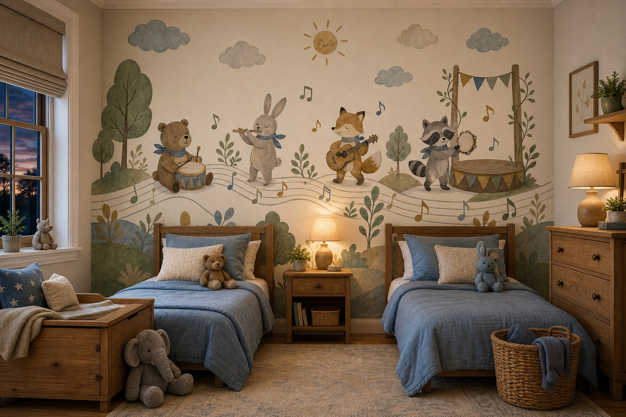 Watercolor Texture Wallpaper Pastel Removable Kids Wall Decor