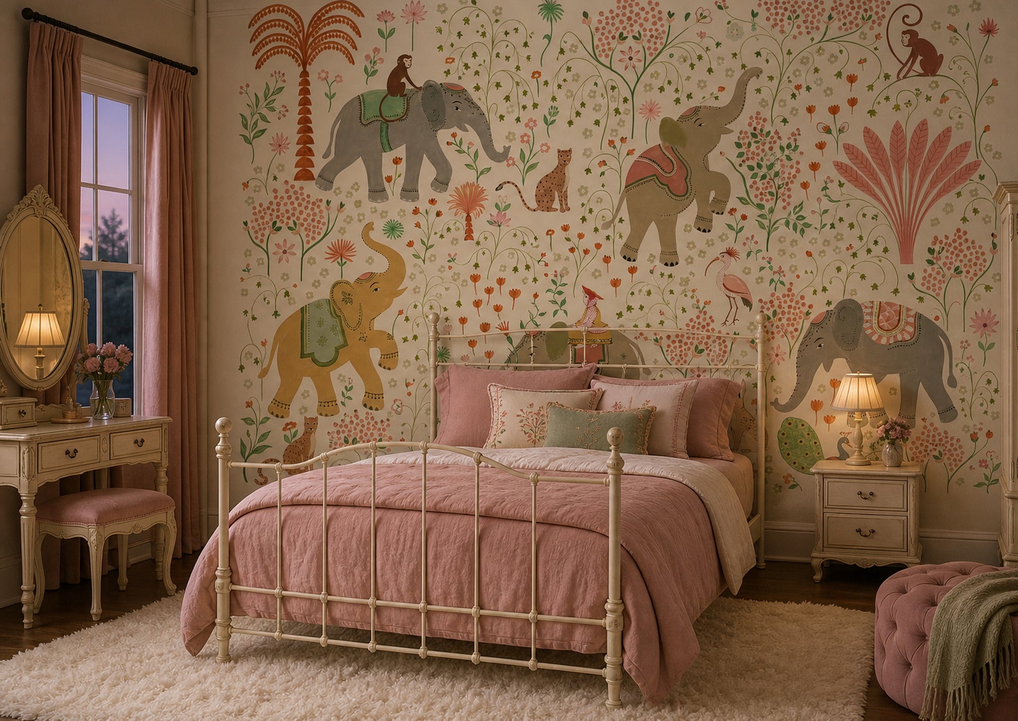 Whimsical Wallpaper Elephants Global Inspired Wall Mural