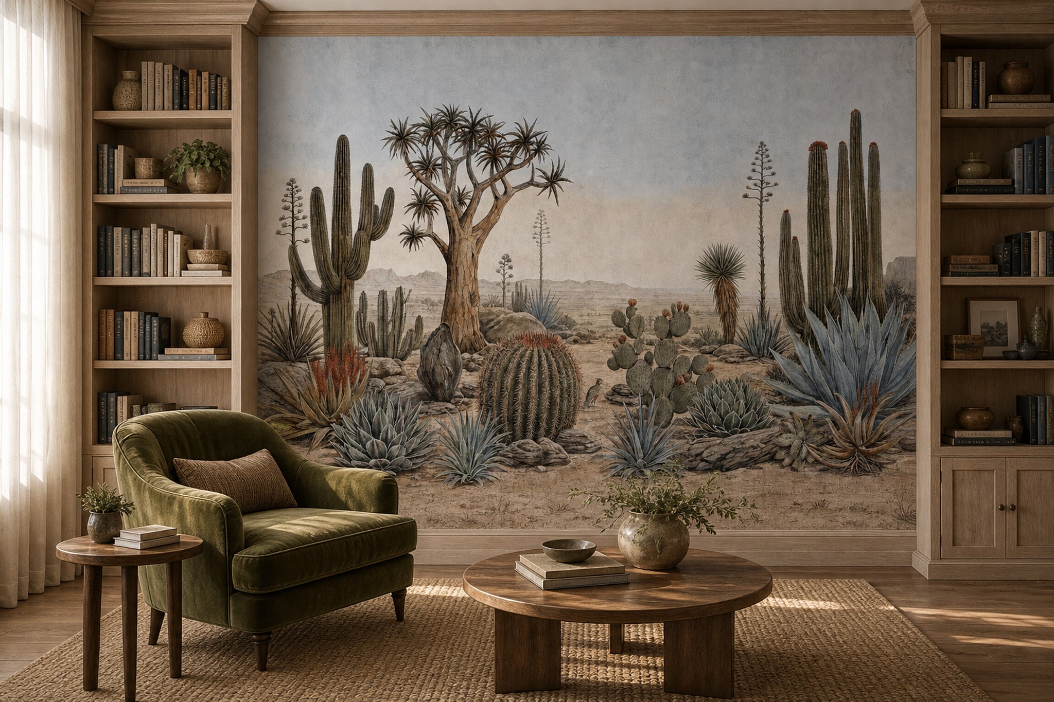 Desert Landscape Wallpaper Cactus Southwestern Wall Mural