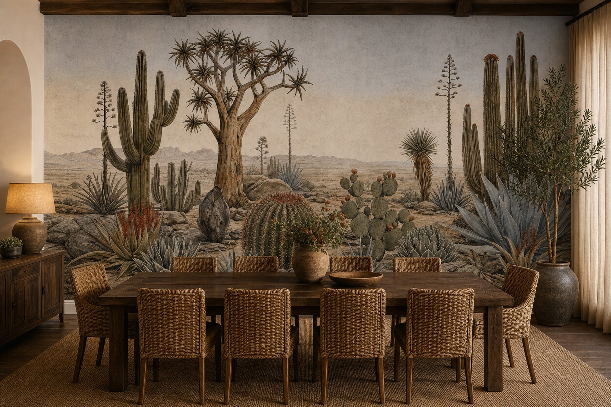 Desert Landscape Wallpaper Cactus Southwestern Wall Mural