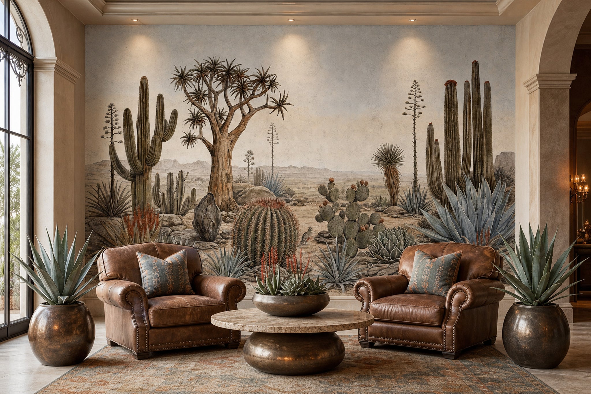Desert Landscape Wallpaper Cactus Southwestern Wall Mural
