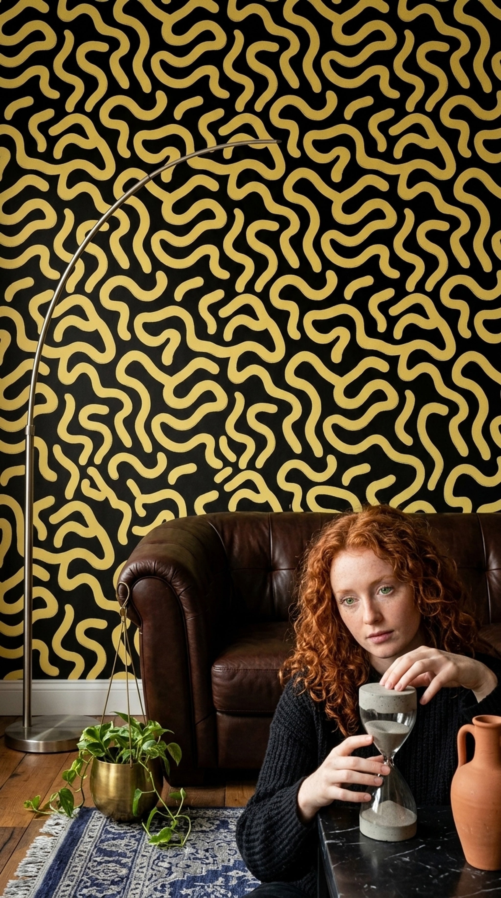 Solid Black Wallpaper Abstract Modern Removable Wall Decor