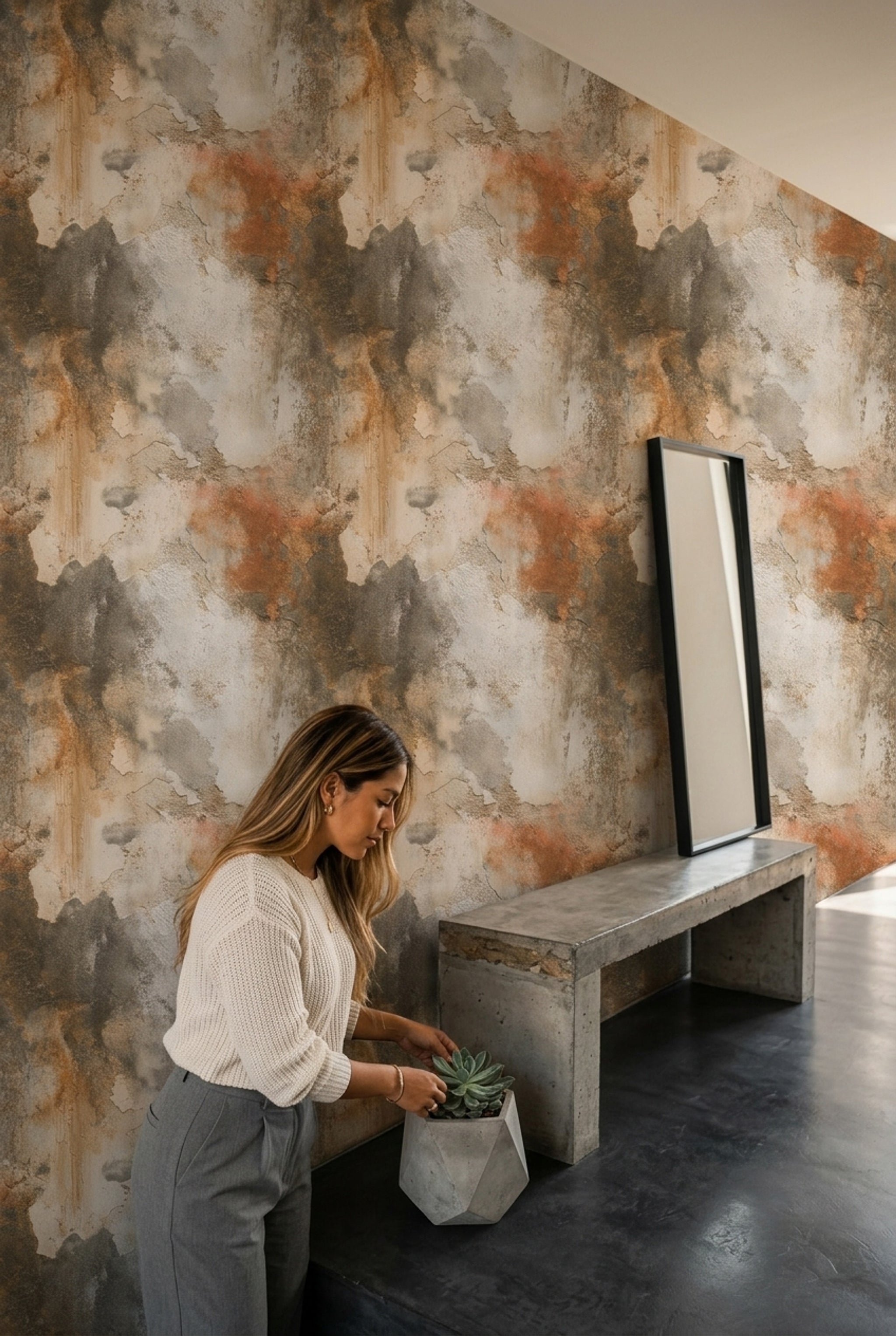 Concrete Wall Wallpaper Fresco Wall Concrete Wall Decorative Mural