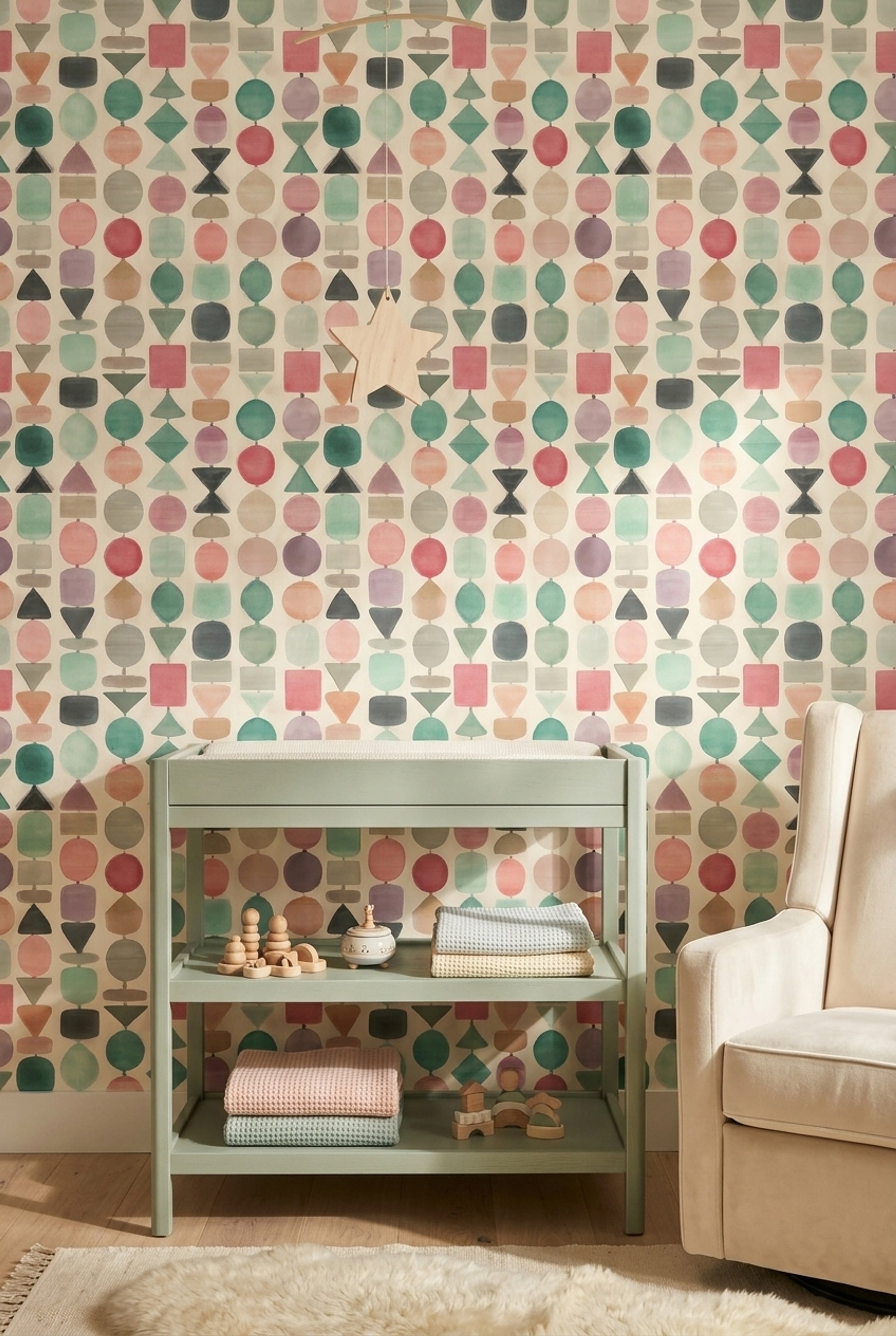 Mid Century Modern Wallpaper Totem Removable Mid Century Modern Wall Double Roll
