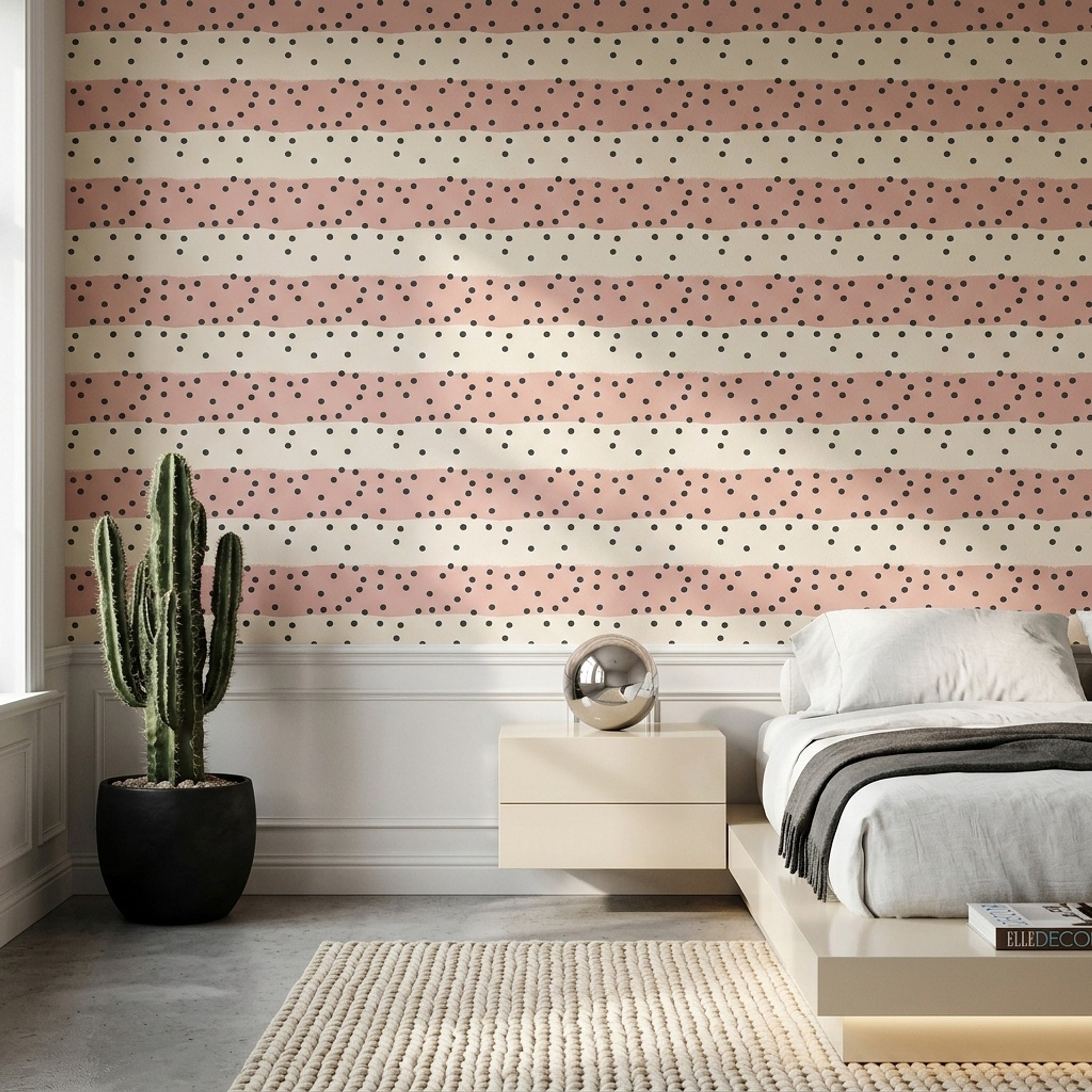 Polka Dot Wallpaper Abstract Removable Minimalist Wall Double Roll