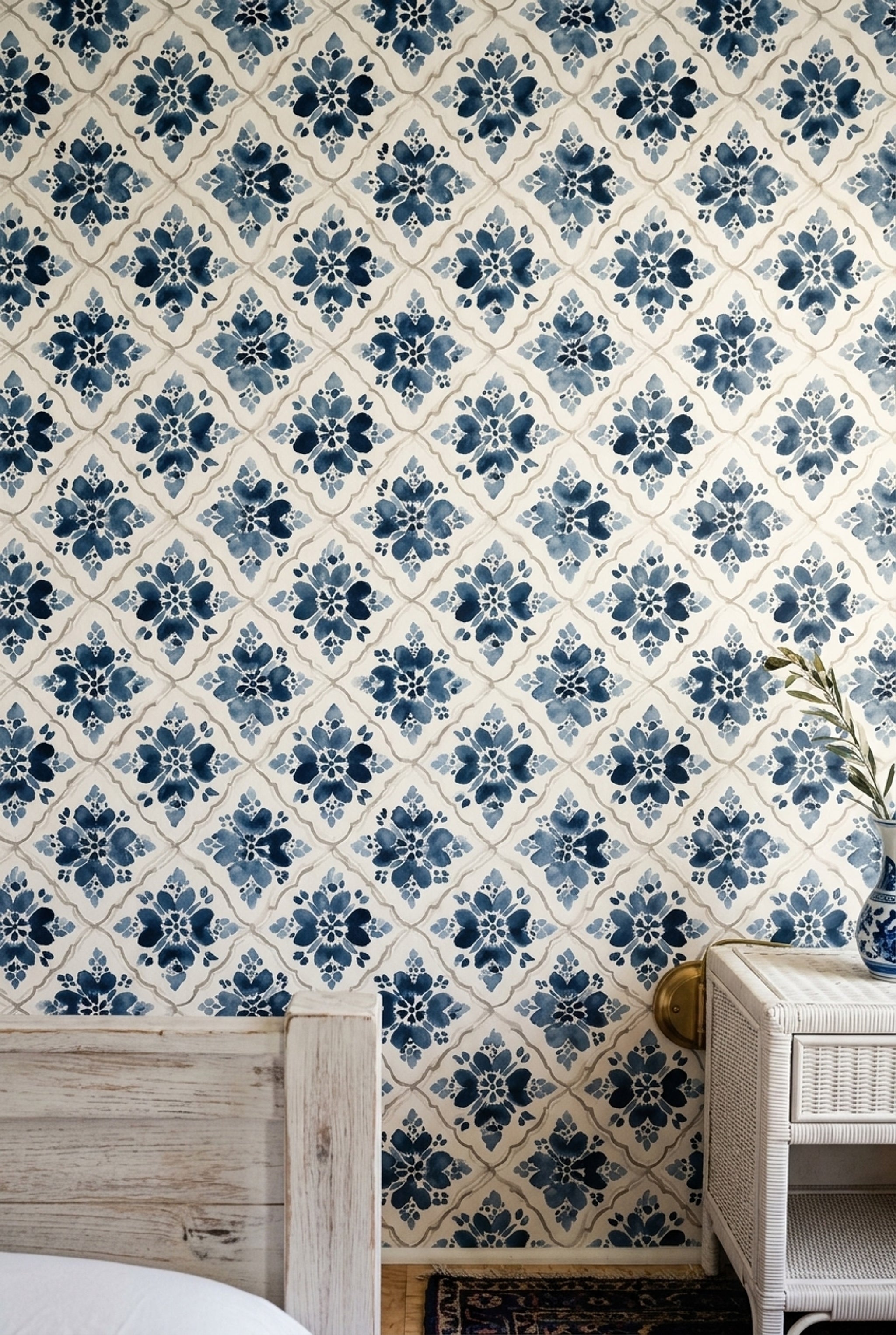 Paper Texture Wallpaper Watercolor Removable Floral Wall Double Roll