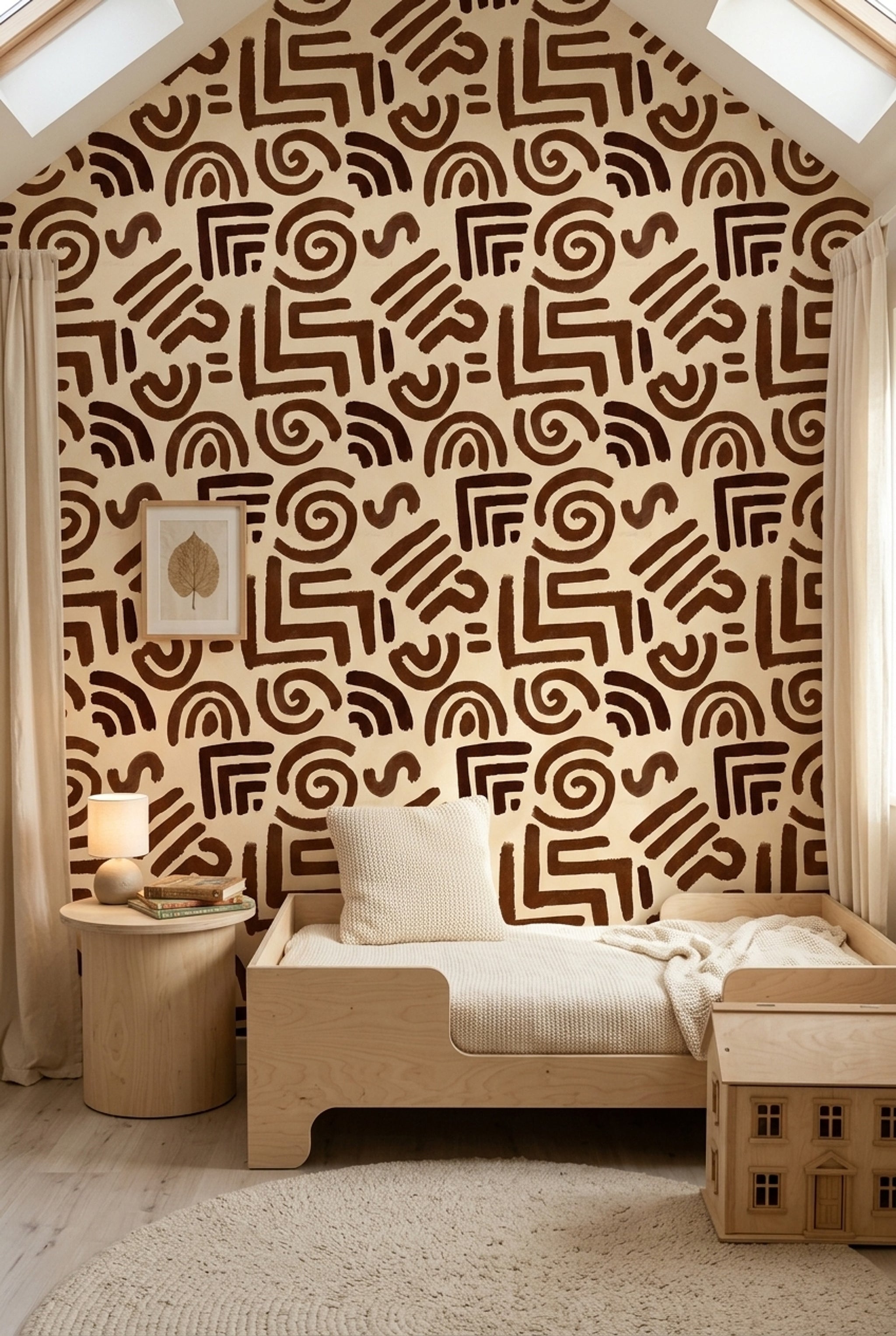 Abstract Wallpaper Geometric Boho Removable Wall Decor