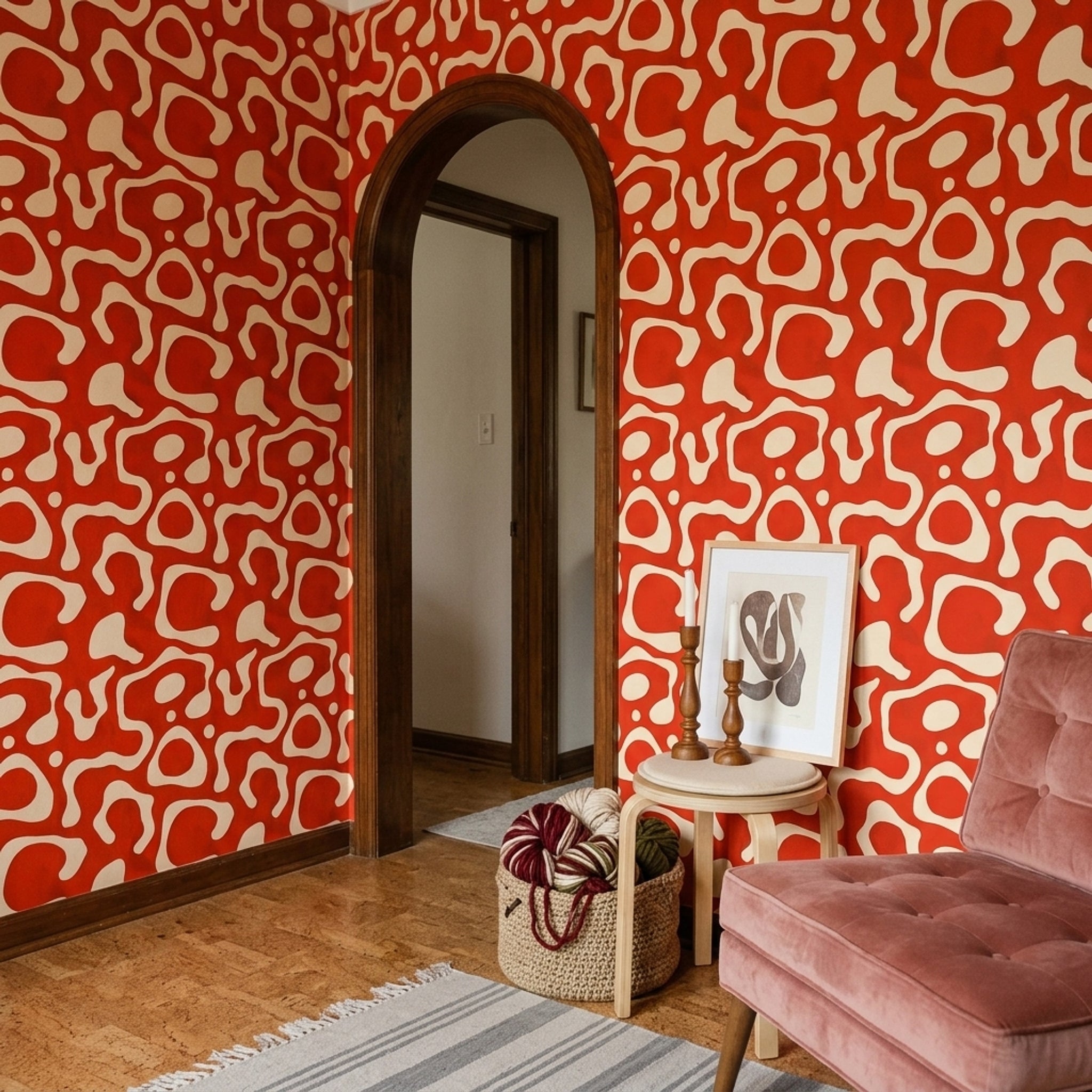 Mid Century Modern Wallpaper Retro Modern Decorative Mural