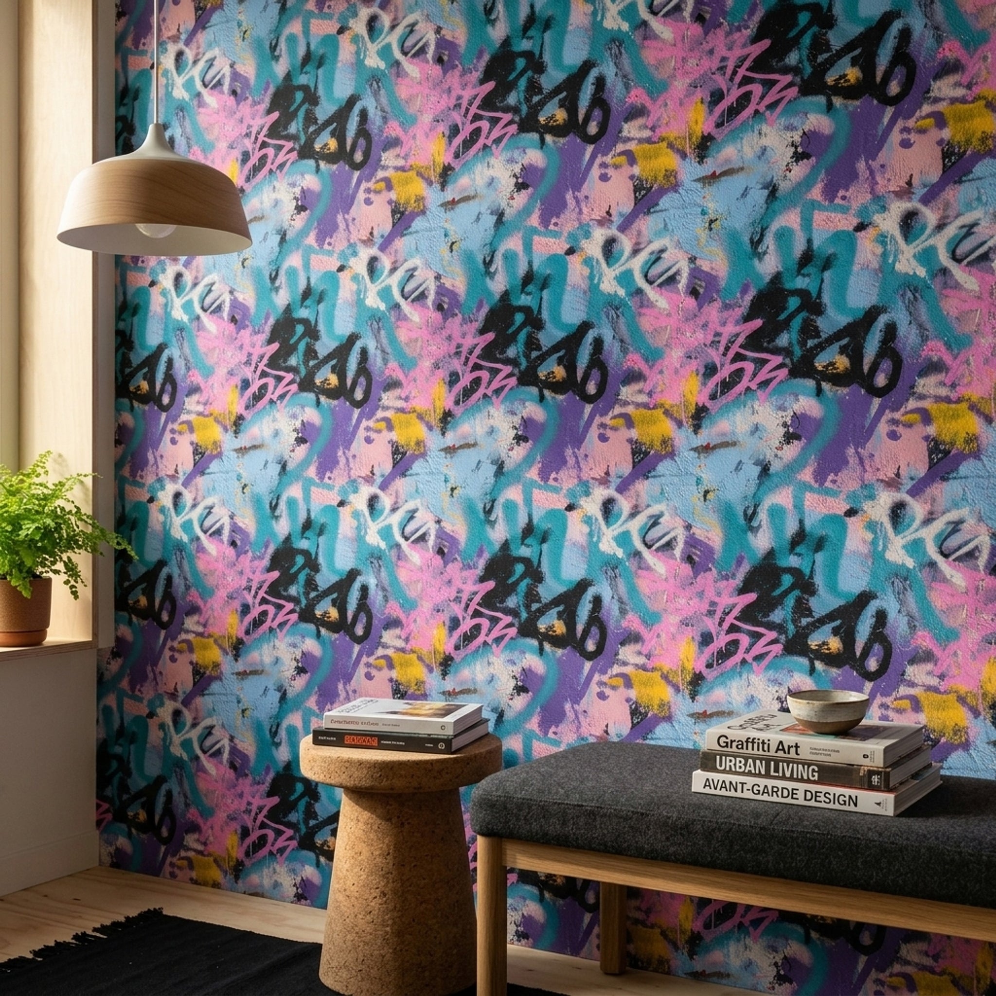 Concrete Wall Wallpaper Urban Texture Removable Street Art Wall Double Roll