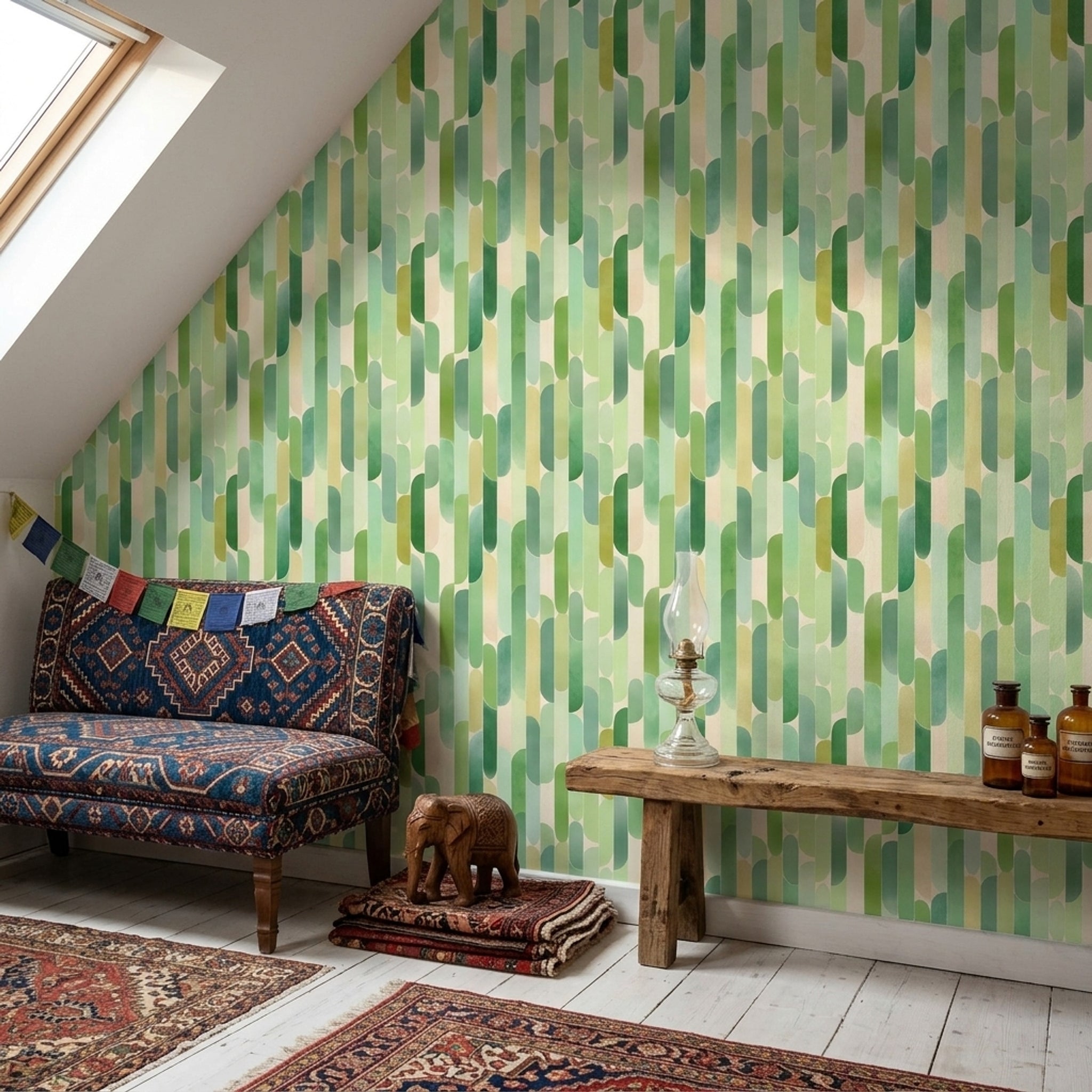 Watercolor Texture Wallpaper Mid Century Modern Decorative Mural