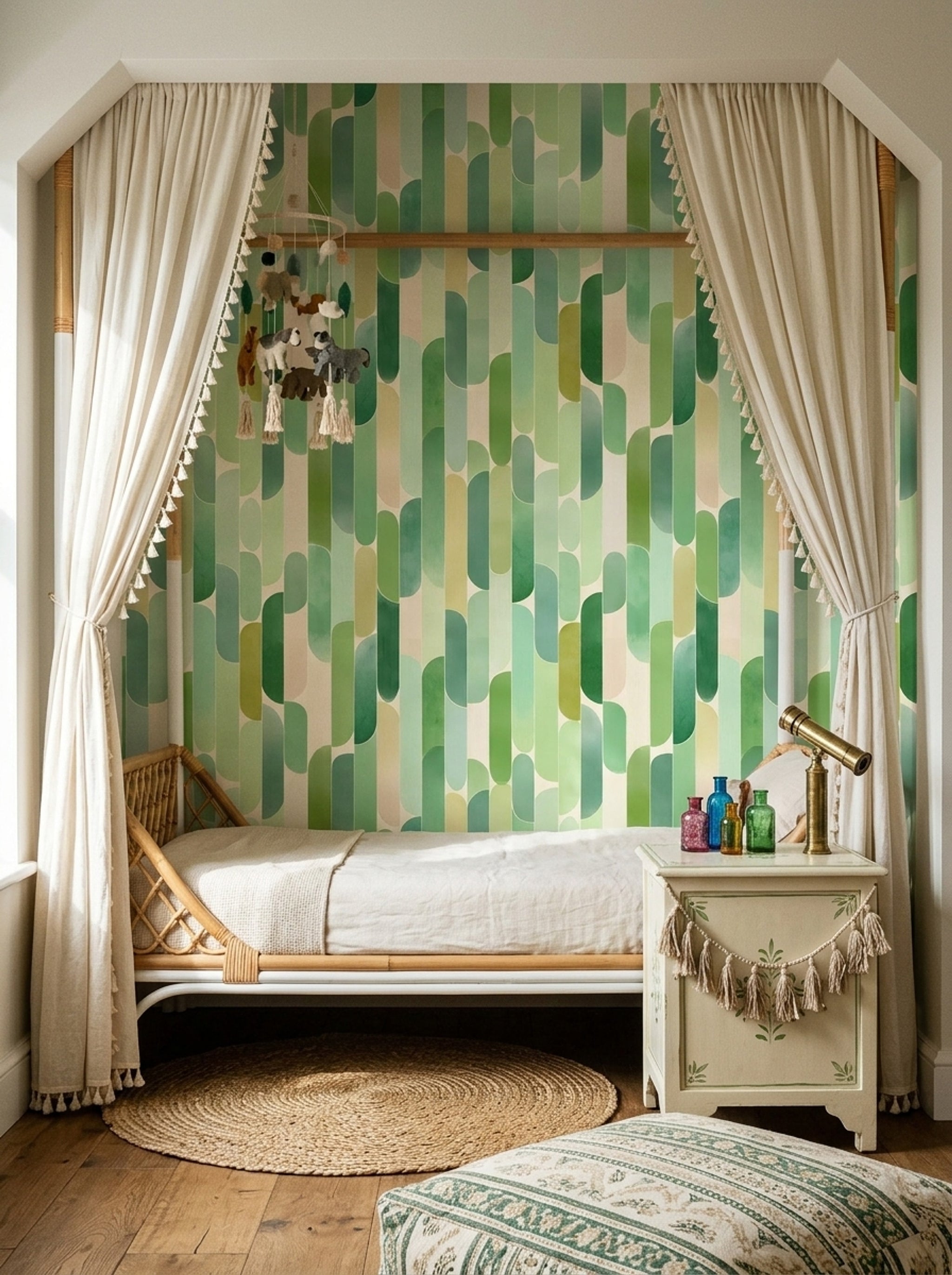 Watercolor Texture Wallpaper Mid Century Modern Decorative Mural