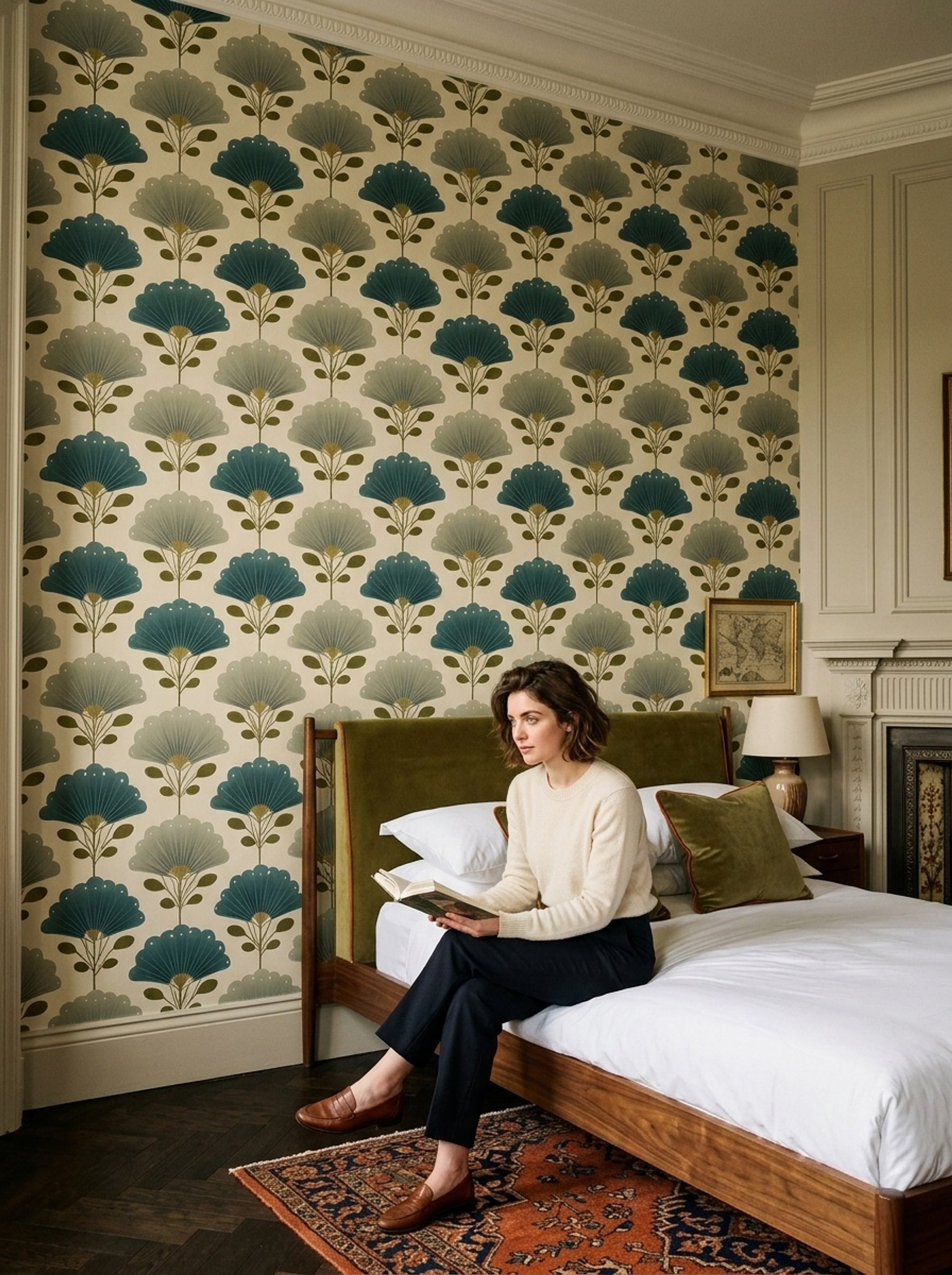 Mid Century Modern Wallpaper Retro Removable Vintage Wall Double Roll