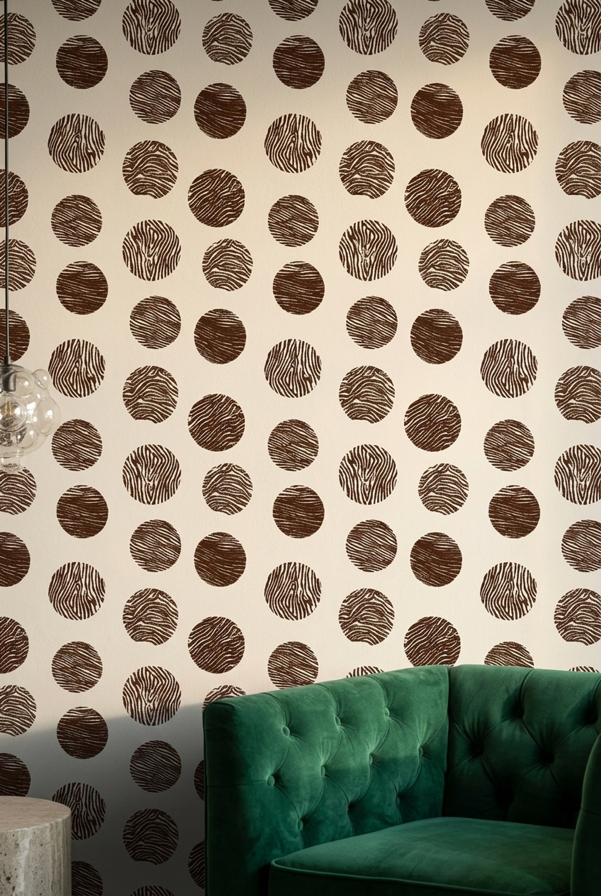 Animal Print Wallpaper Zebra Stripes Removable Circular Medallions Wall Double Roll