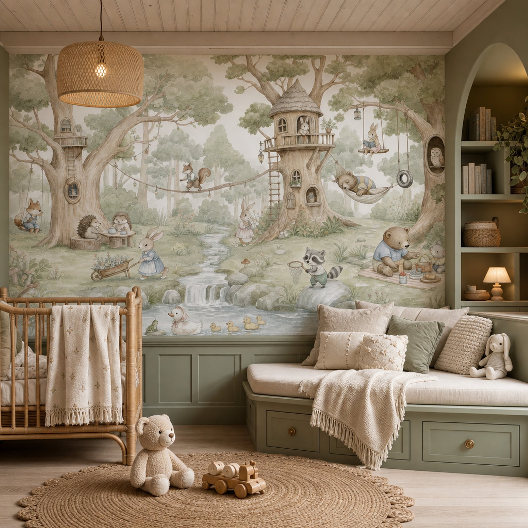 Treehouse Wallpaper Woodland Storybook Wall Mural