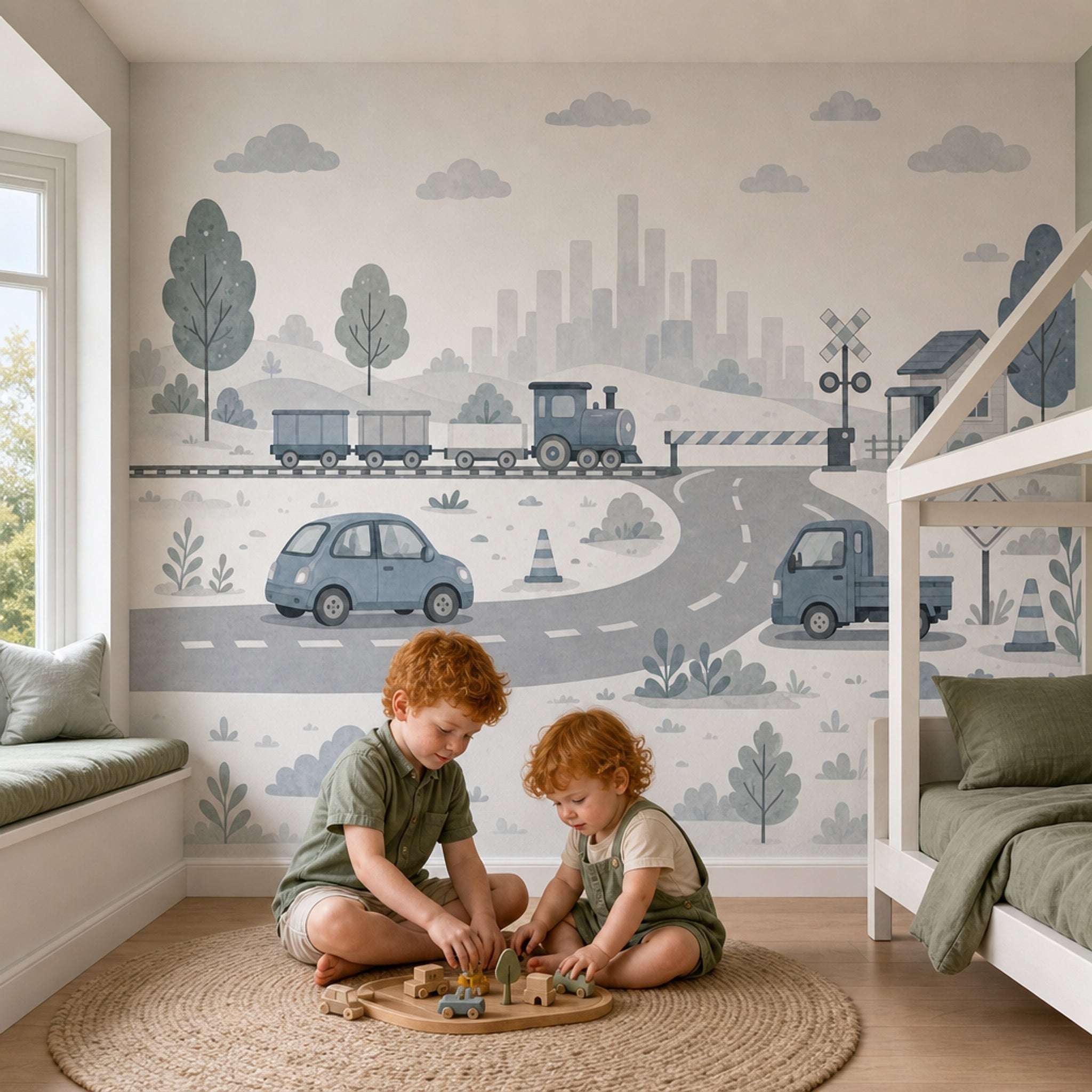 White Background Wallpaper Neutral Minimal Wall Mural