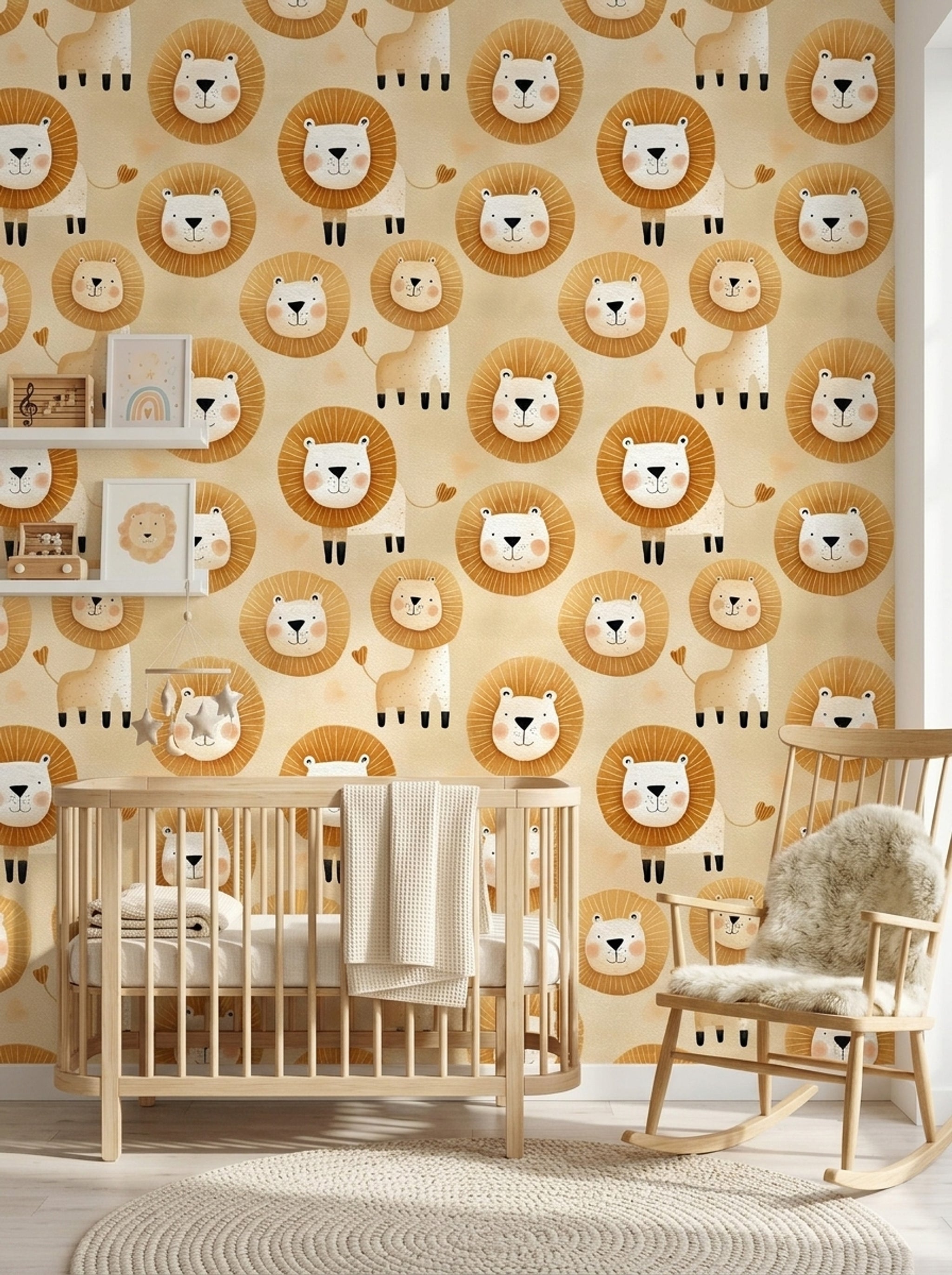 Paper Texture Wallpaper Nursery Kids Decorative Mural