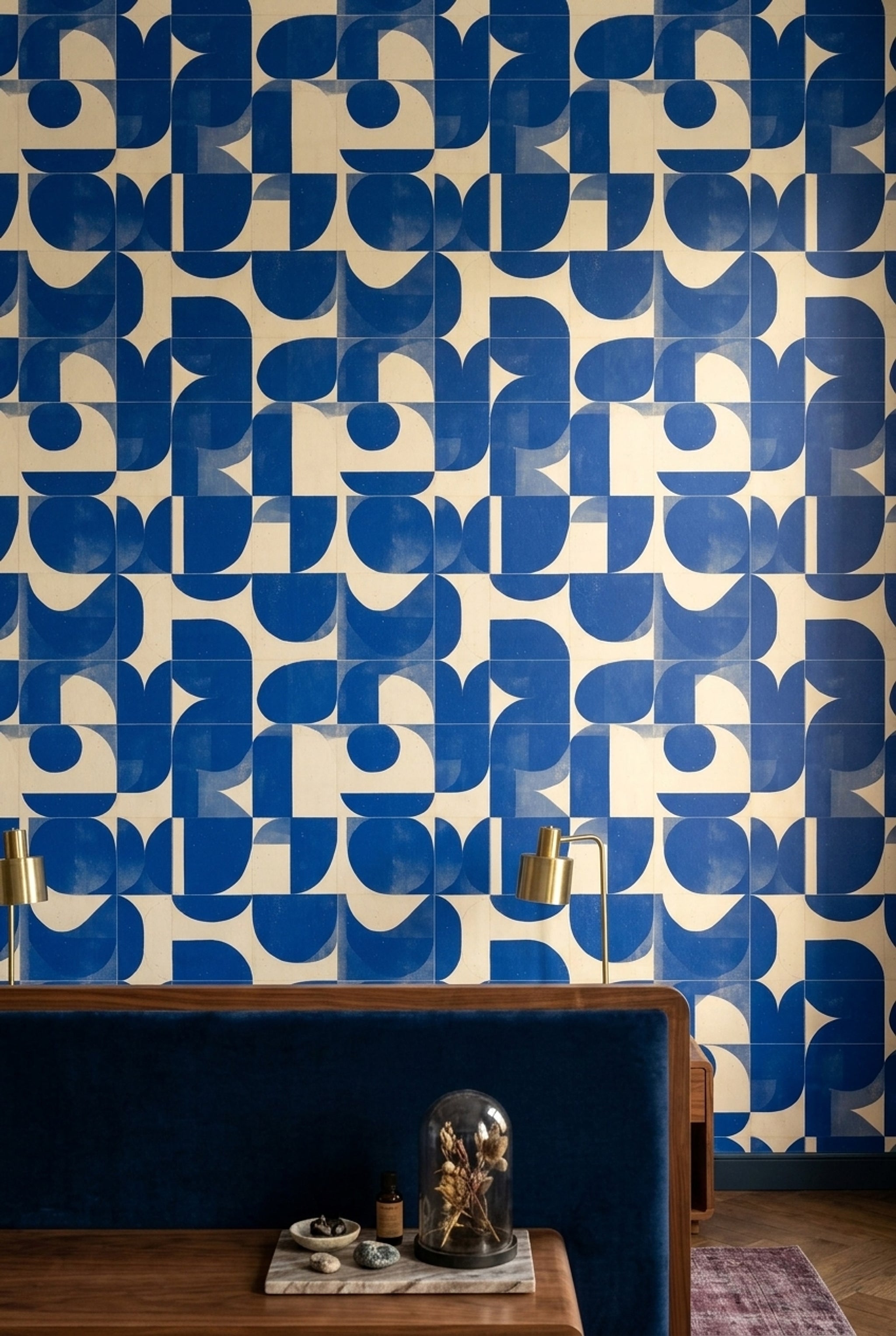 Mid Century Modern Wallpaper Retro Minimal Removable Wall Decor