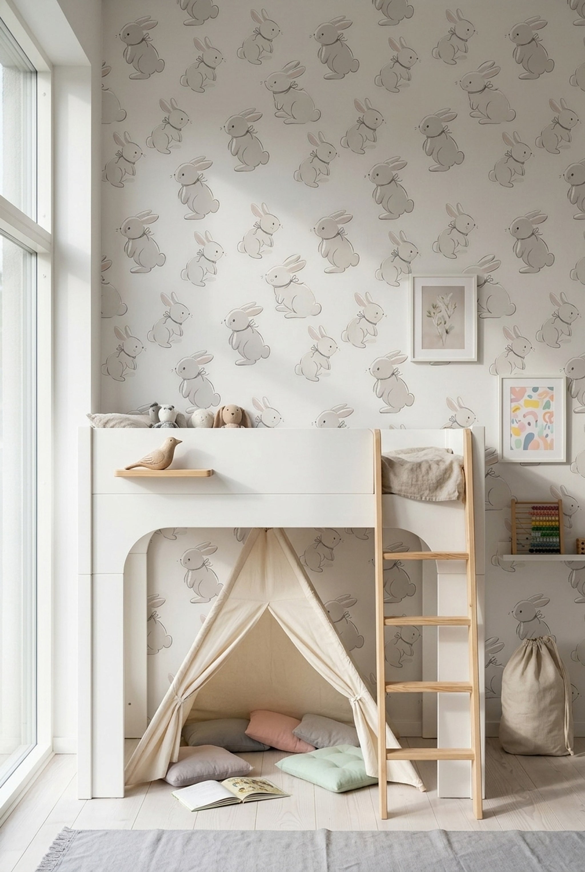 White Background Wallpaper Light Neutral Soft Minimal Decorative Mural