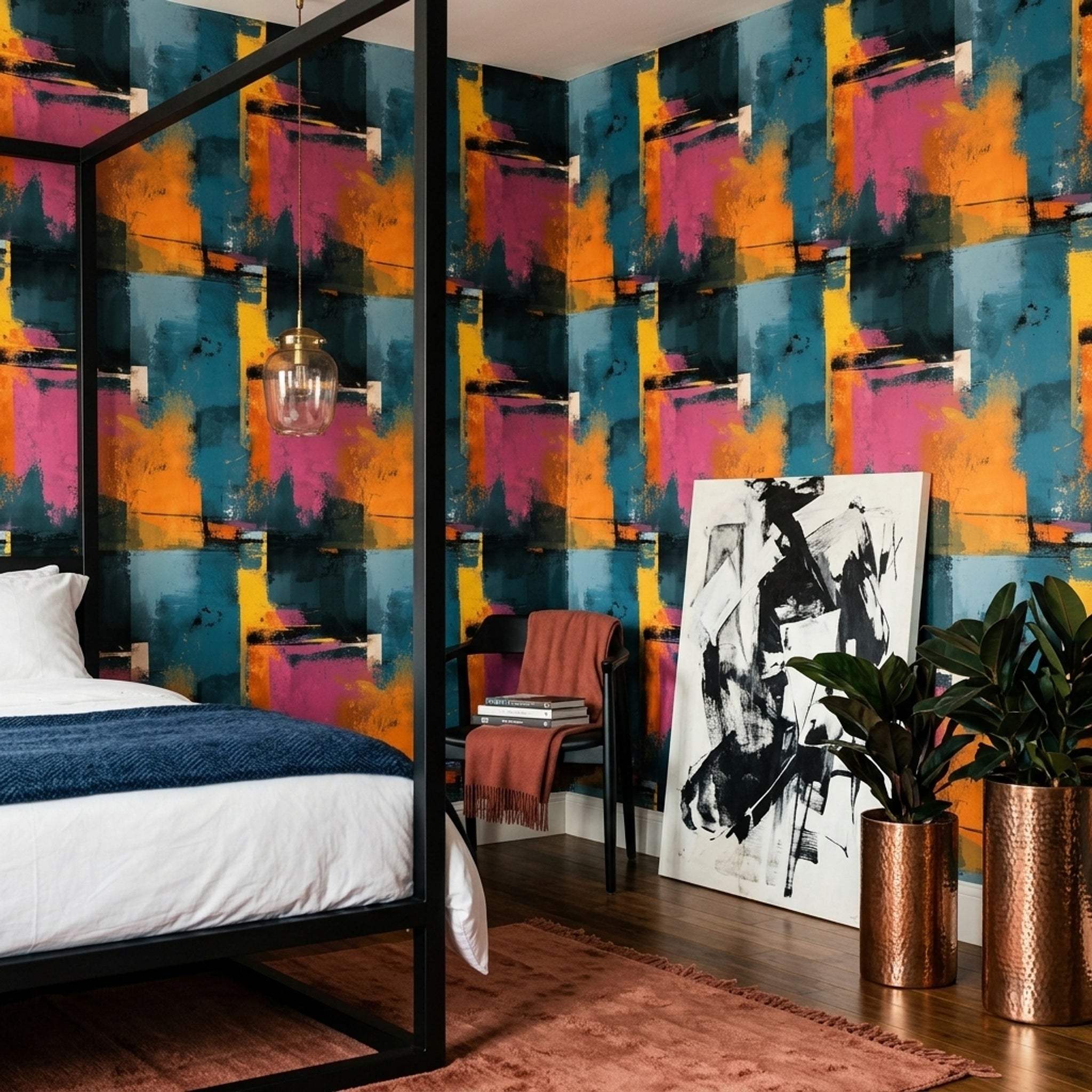 Mid Century Modern Wallpaper Retro Modern Decorative Mural