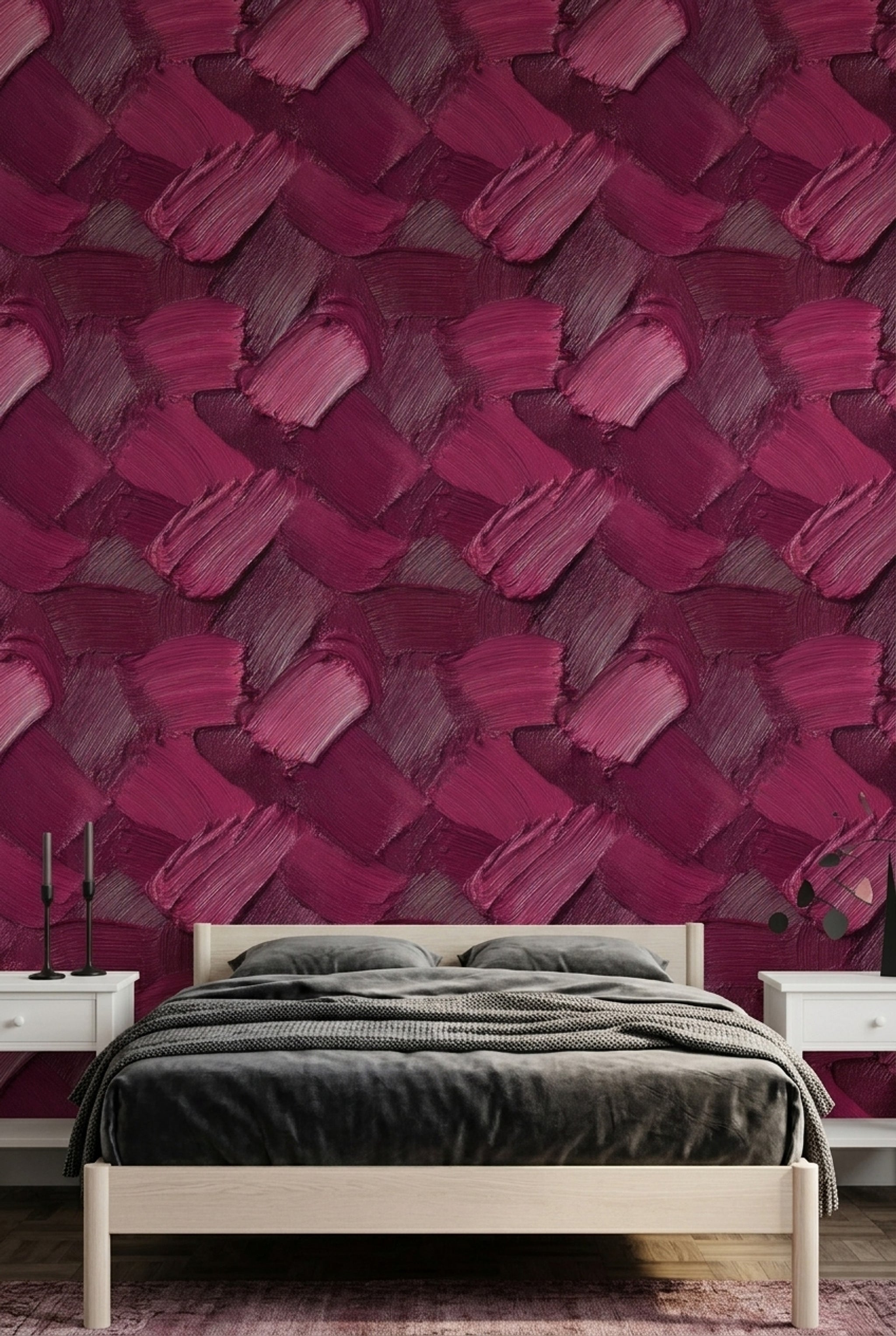 Impasto Wallpaper Thick Paint Texture Removable Palette Knife Strokes Wall Double Roll
