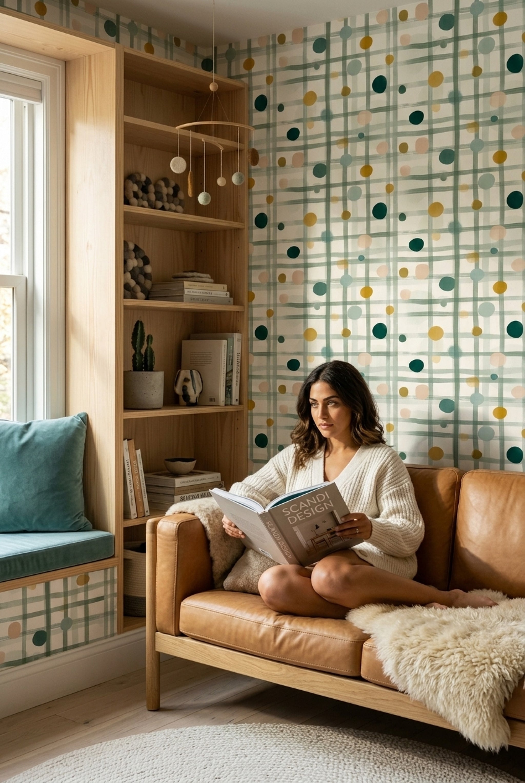 Watercolor Texture Wallpaper Painted Grid Removable Soft Pastel Wall Double Roll
