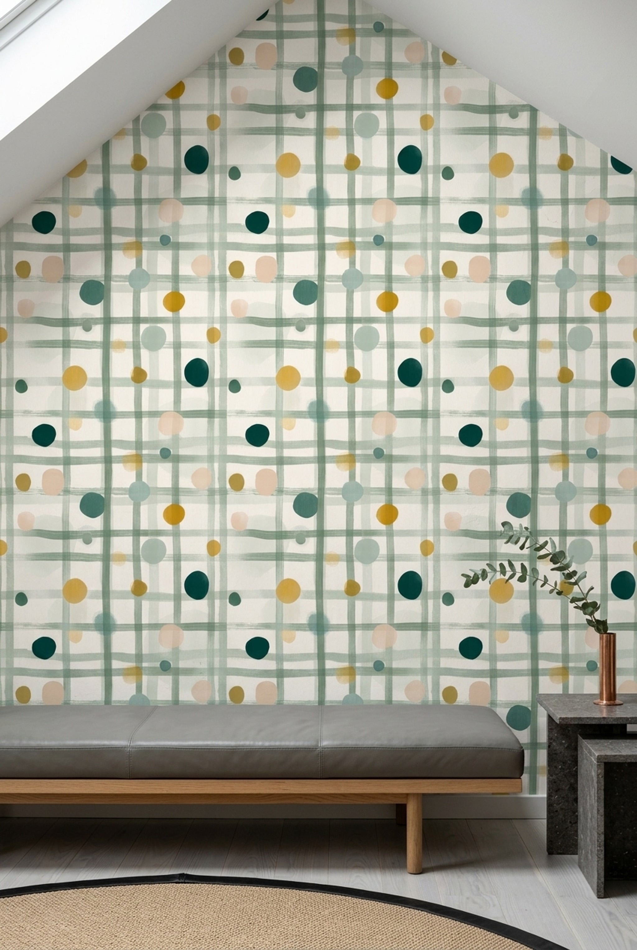 Watercolor Texture Wallpaper Painted Grid Removable Soft Pastel Wall Double Roll