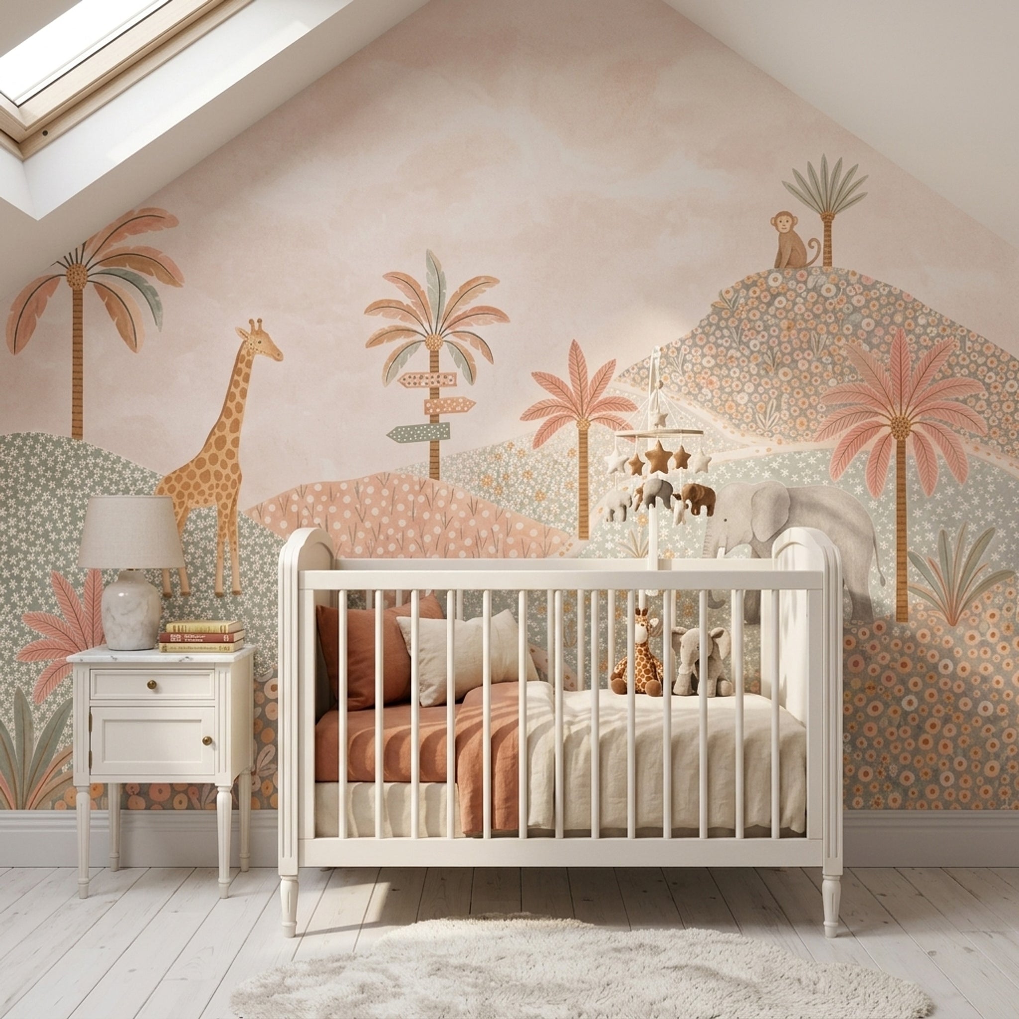Jungle Vibe Wallpaper Safari Scene Removable Kids Room Wall Decor