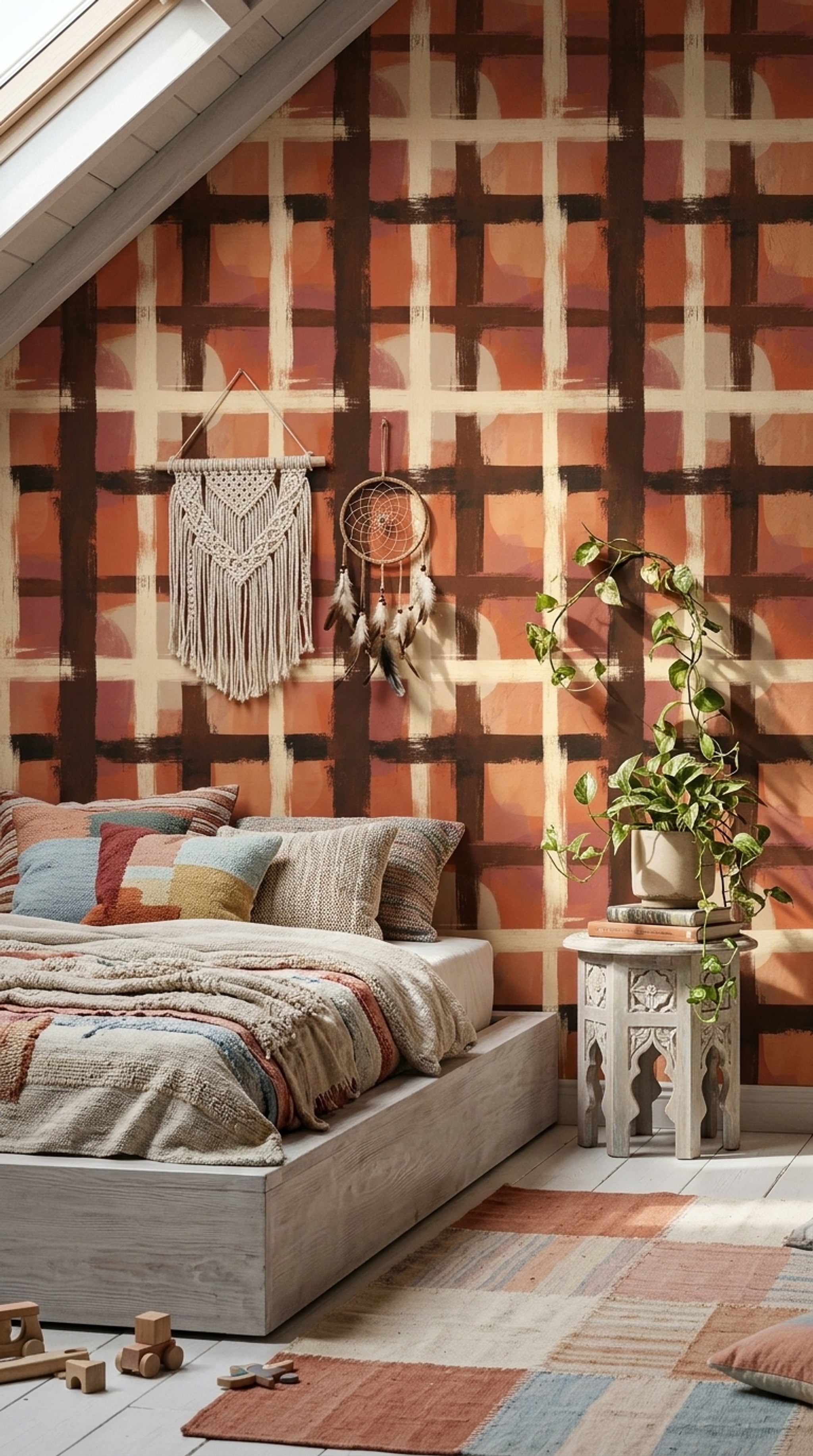 Mid-Century Modern Wallpaper Retro Modern Removable Wall Decor