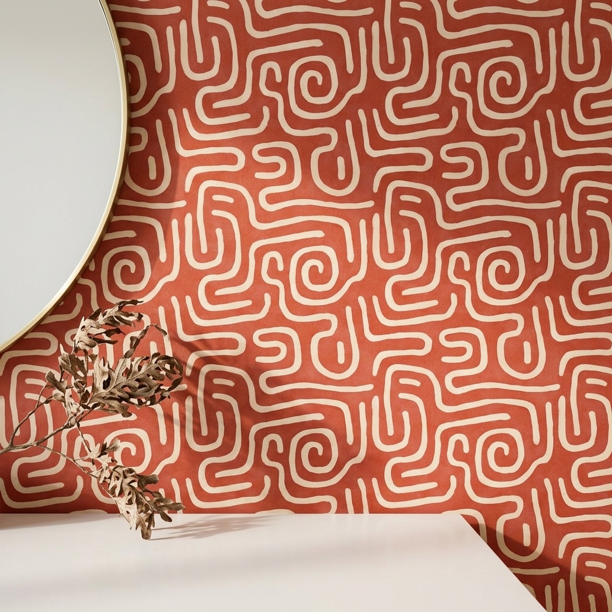 Mid Century Modern Wallpaper Retro Removable Abstract Wall Double Roll