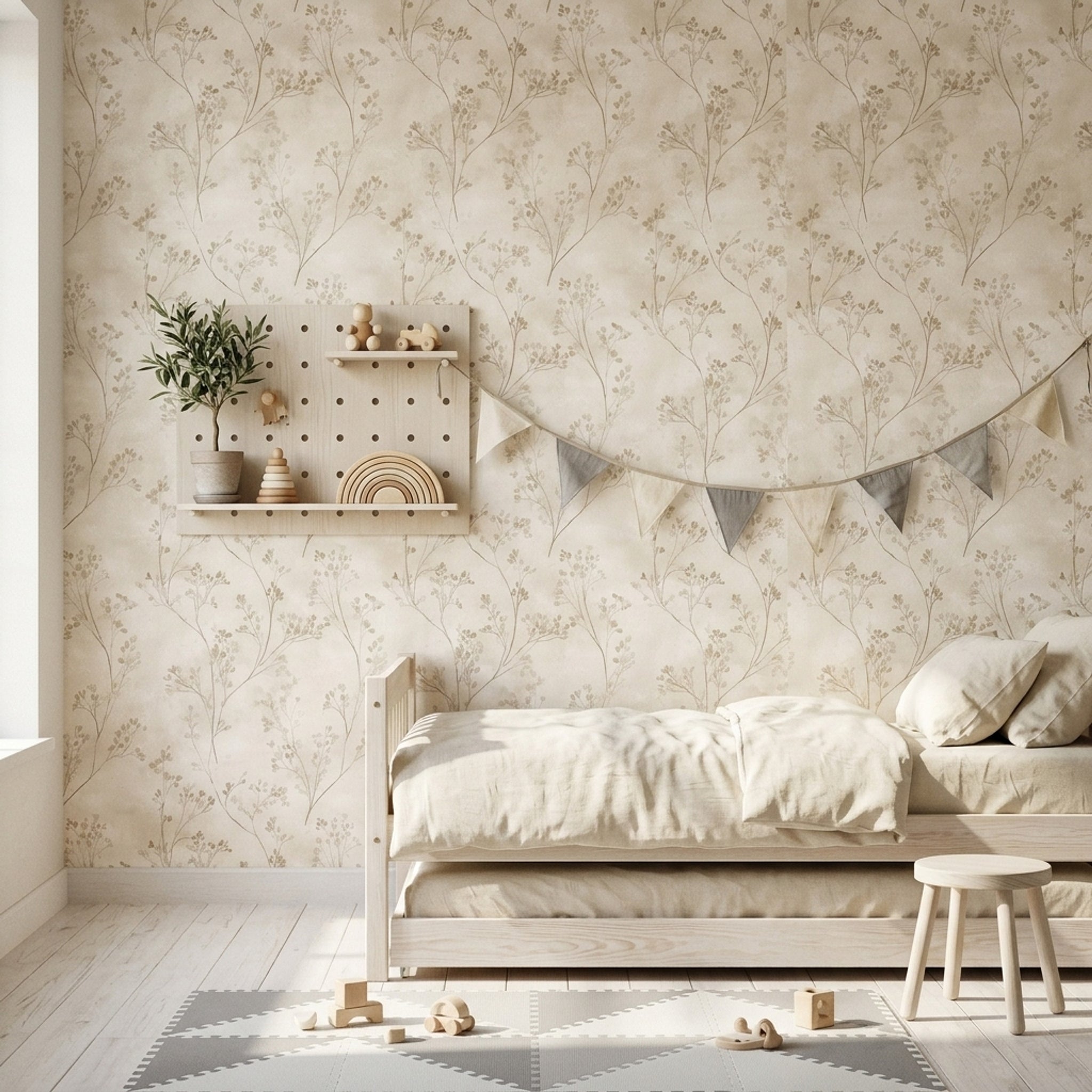 White Background Wallpaper Japandi Japandi Decorative Mural