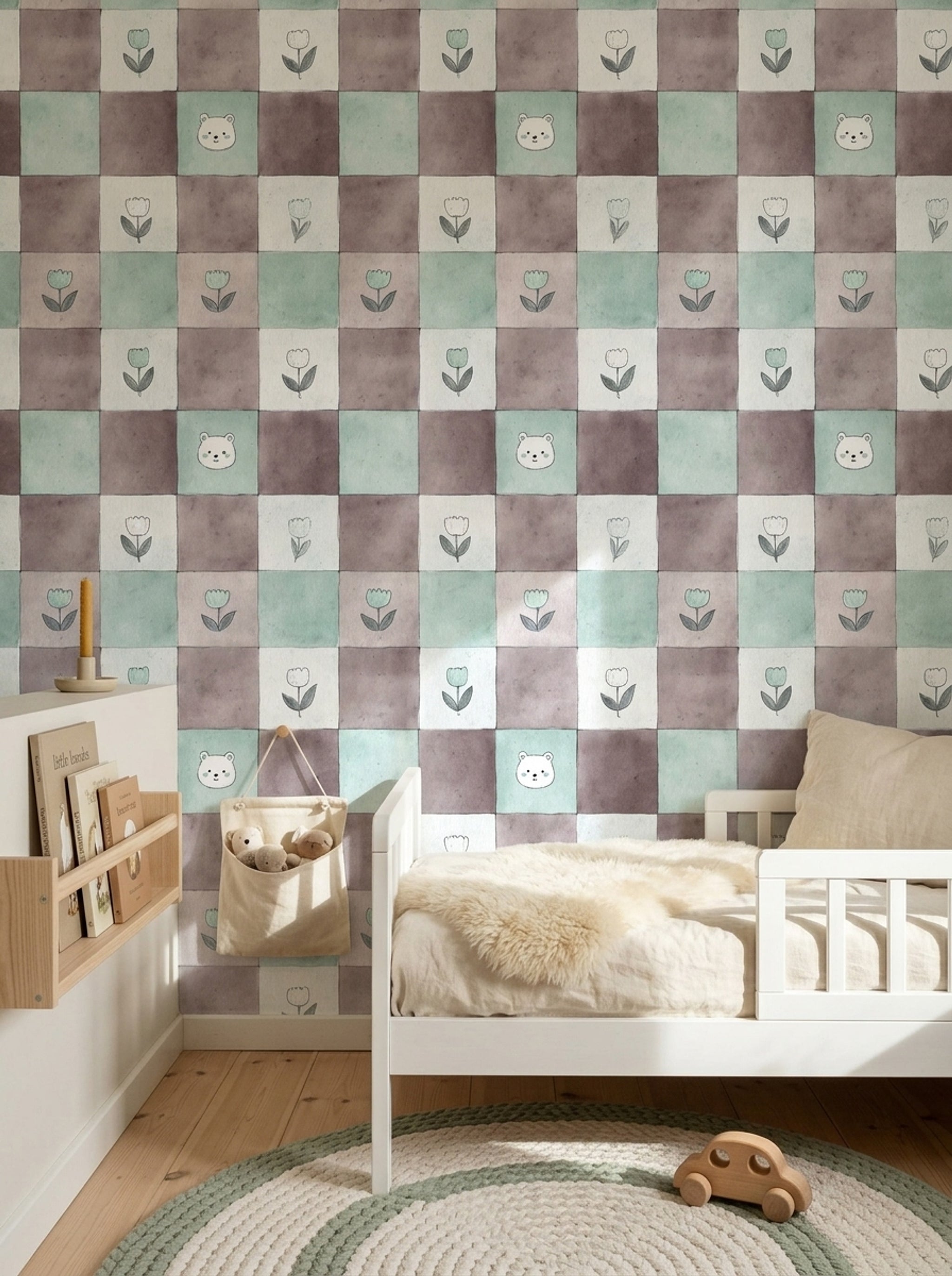 Watercolor Texture Wallpaper Painted Paper Removable Nursery Wall Double Roll