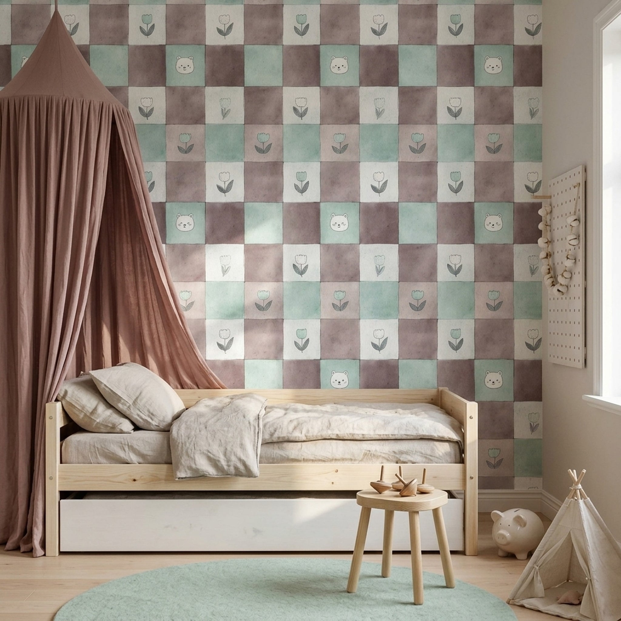 Watercolor Texture Wallpaper Painted Paper Removable Nursery Wall Double Roll