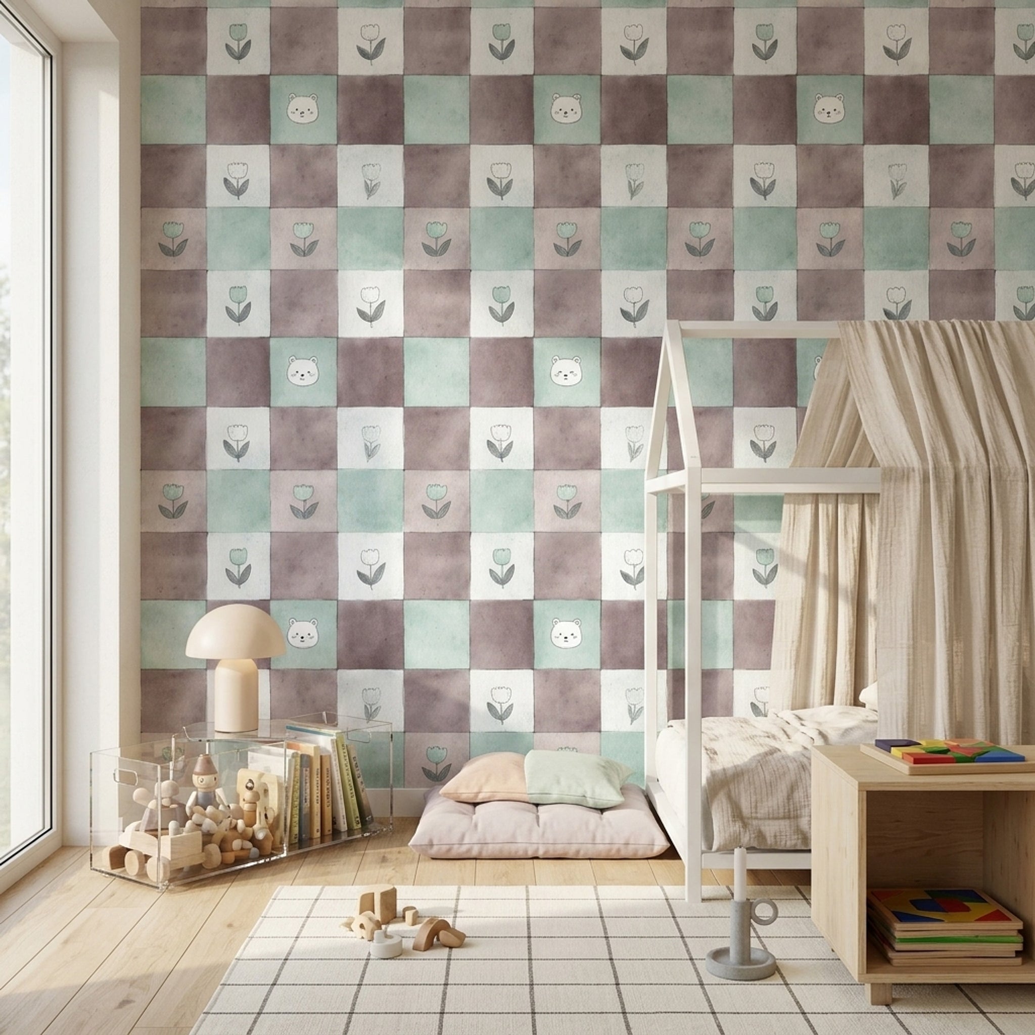 Watercolor Texture Wallpaper Painted Paper Removable Nursery Wall Double Roll