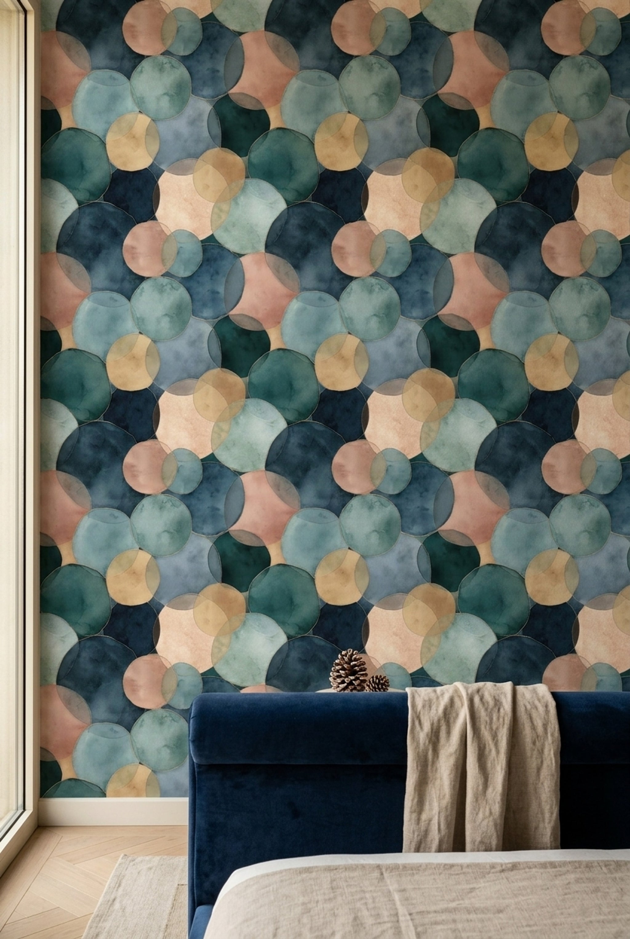 Watercolor Texture Wallpaper Modern Abstract Decorative Mural
