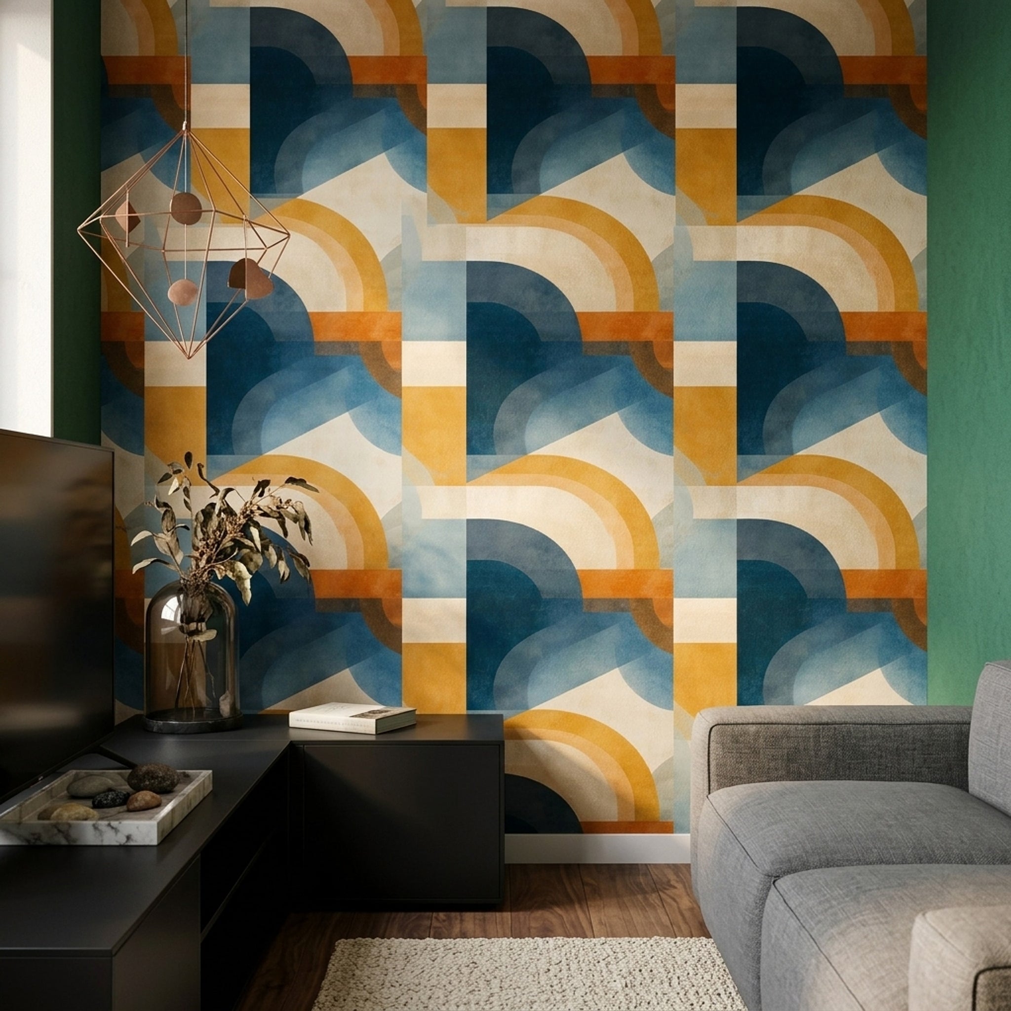 Mid-Century Modern Wallpaper Retro Modern Decorative Mural