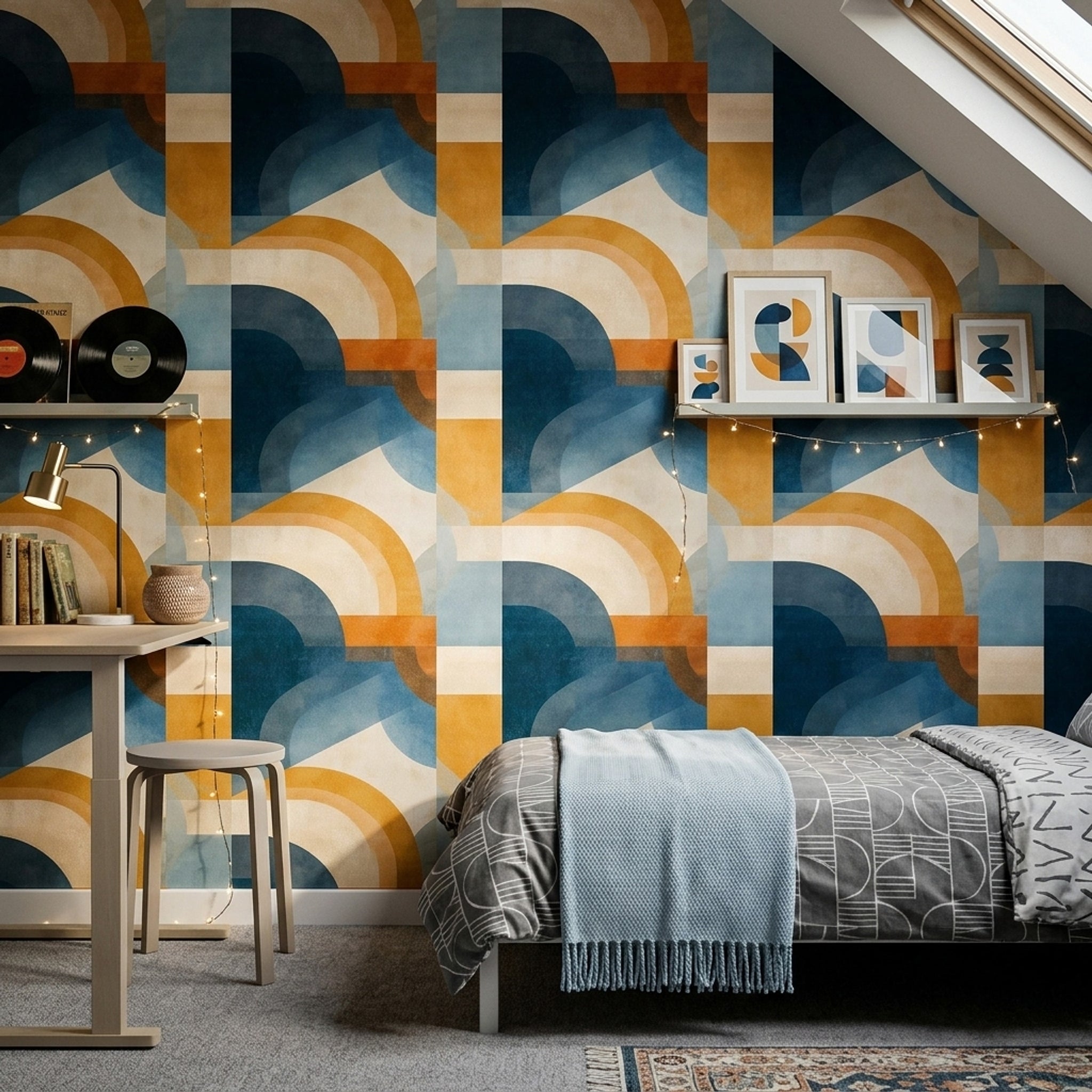 Mid-Century Modern Wallpaper Retro Modern Decorative Mural