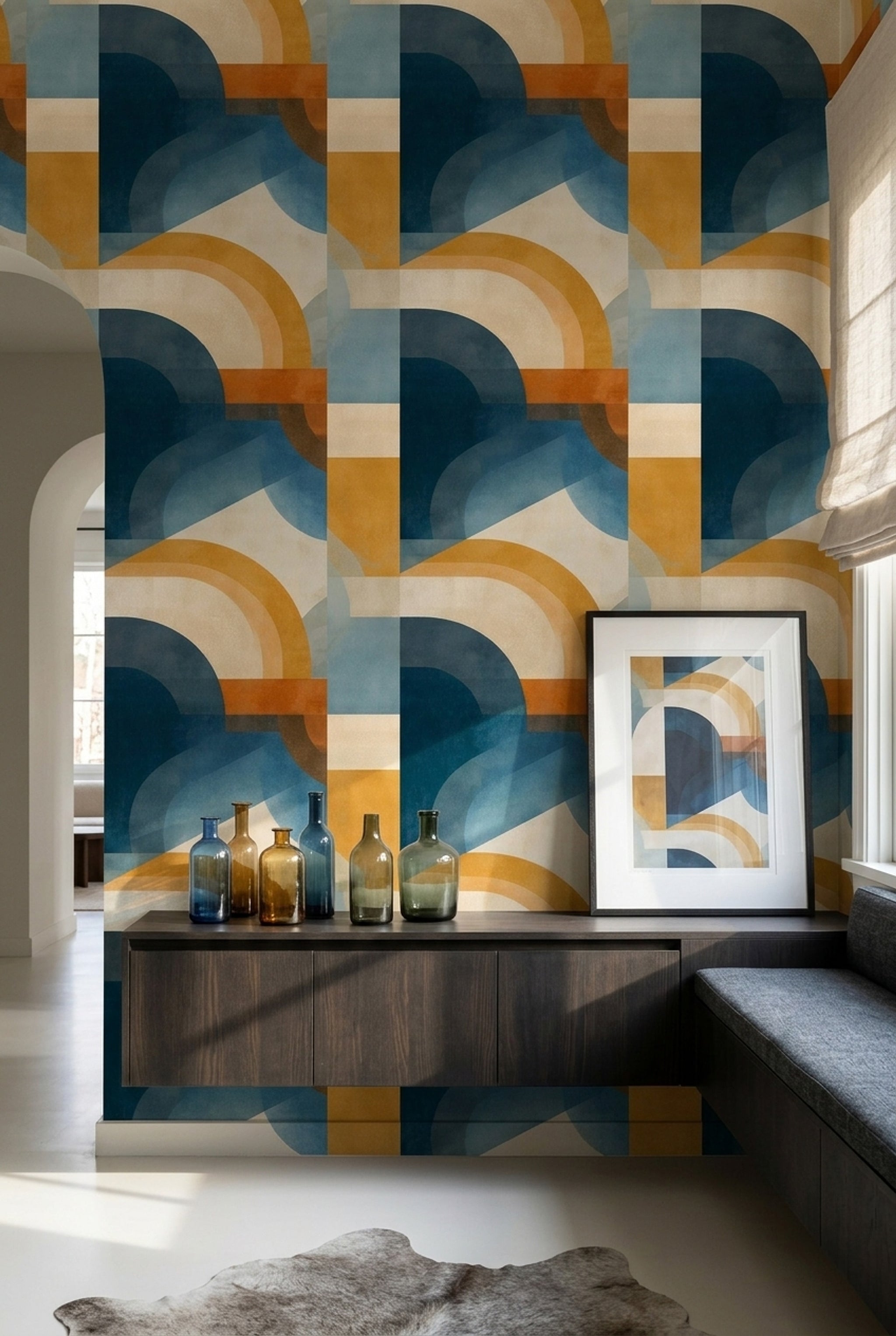 Mid-Century Modern Wallpaper Retro Modern Decorative Mural