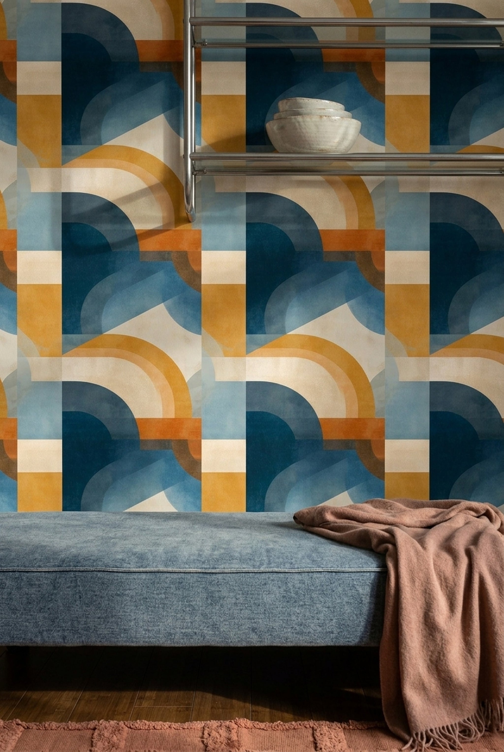 Mid-Century Modern Wallpaper Retro Modern Decorative Mural